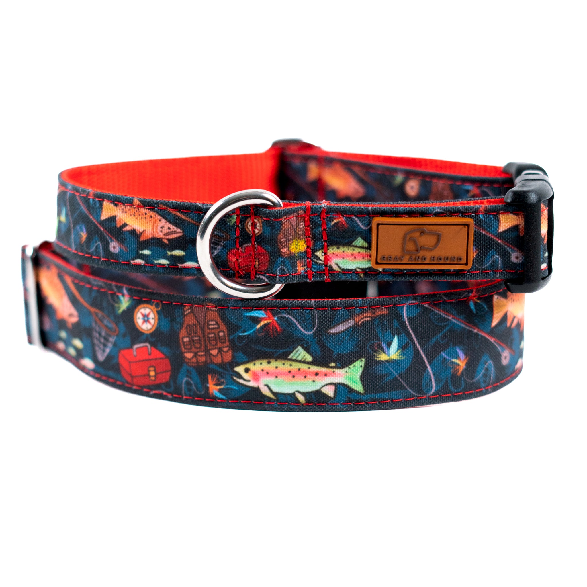 Premium Kenai River Dog Collar - Durable Nylon Pet Collar with Heavy-Duty Metal Buckle, Adjustable & Reflective for Safety | Perfect for Hiking, Camping & Outdoor Adventures with Your Dog