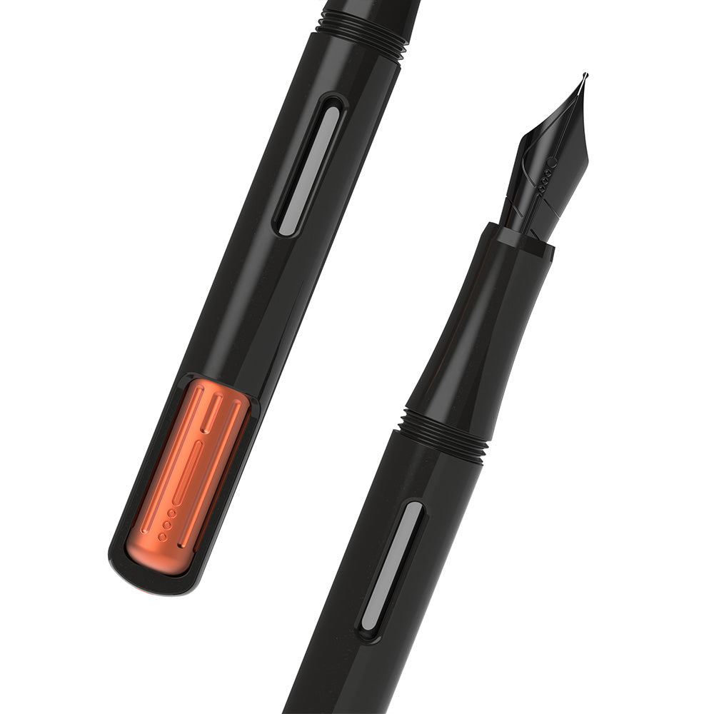 Endless x Cult Pens Captiva Stealth Fountain Pen - Premium Orange Ink Fountain Pen for Writing & Calligraphy - Perfect for Office, Journaling & Gift Giving