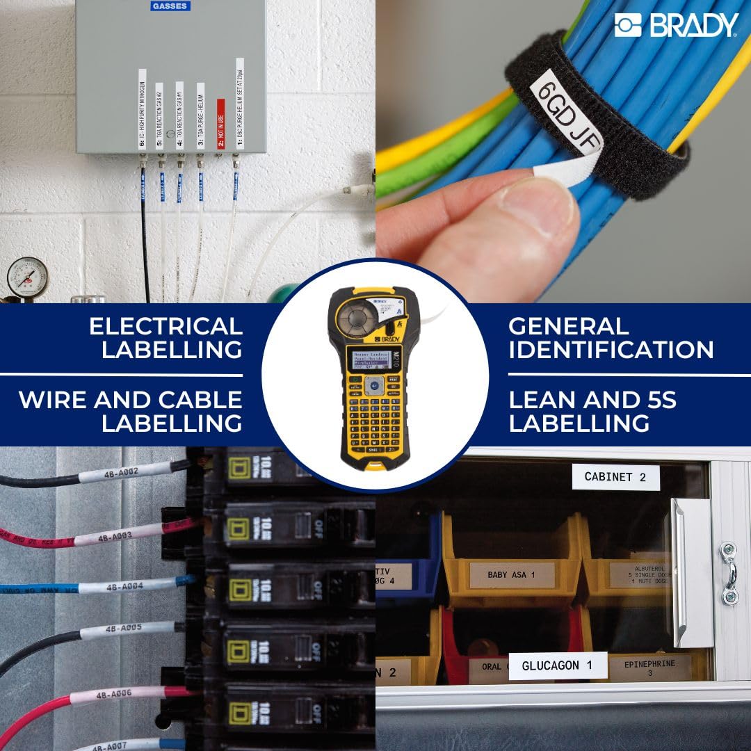 Brady M210 Portable Label Printer - Compact, Wireless Label Maker for Home, Office & Industrial Use | Perfect for Organizing, Shipping & Inventory Management