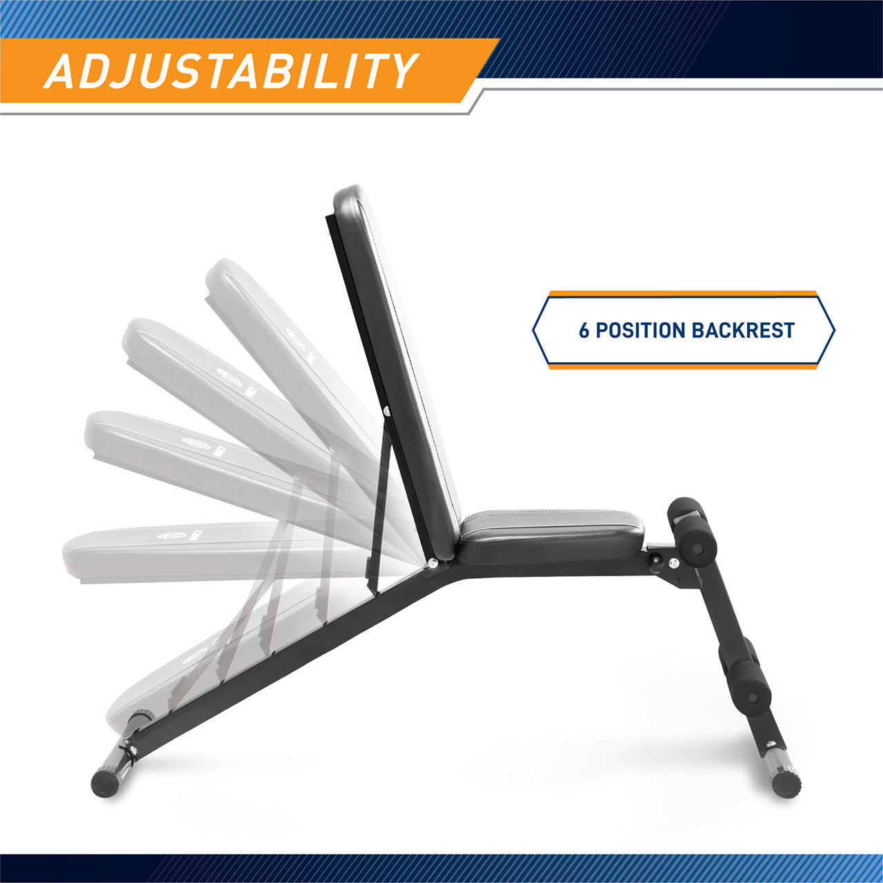 Marcy SB 10115 Multi-Functional Weight Bench for Home Gym - Adjustable Strength Training Equipment for Full Body Workouts | Perfect for Small Spaces & Home Fitness Enthusiasts