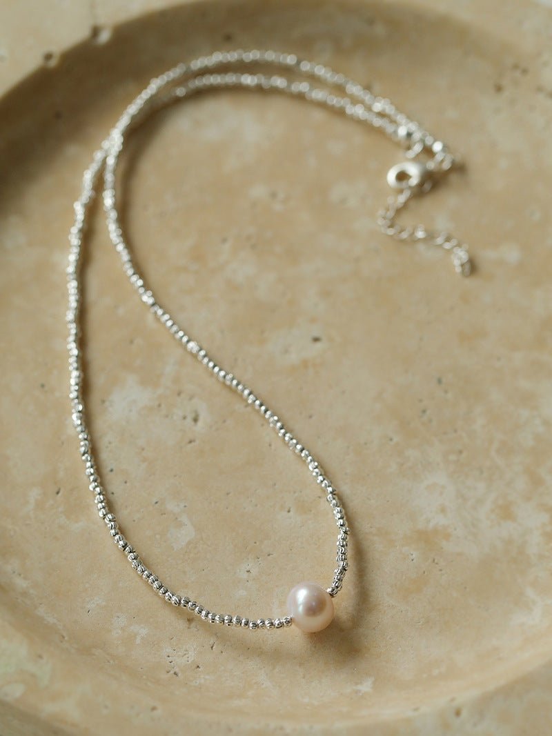 Luxurious Shiny Passepartout Freshwater Pearl Necklace for Women - Sterling Silver Jewelry Gift for Anniversary, Wedding & Special Occasions