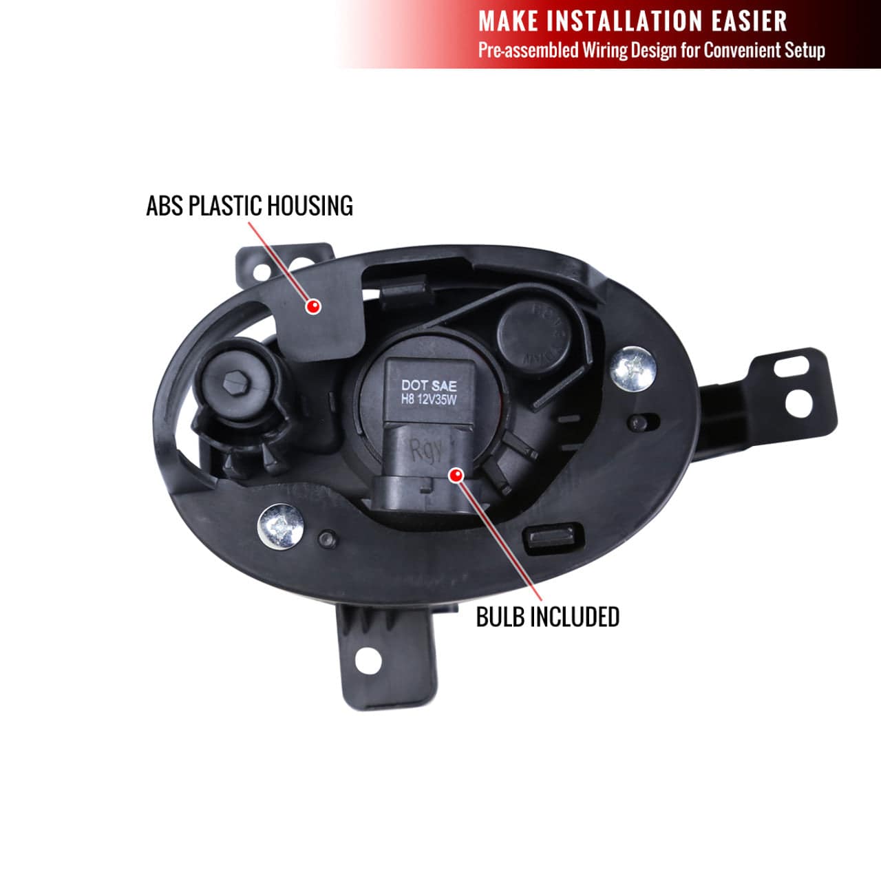 2016-2018 Honda HR-V Fog Lights - Clear Lens Bumper Replacement Kit - Perfect for Night Driving & Off-Road Adventures