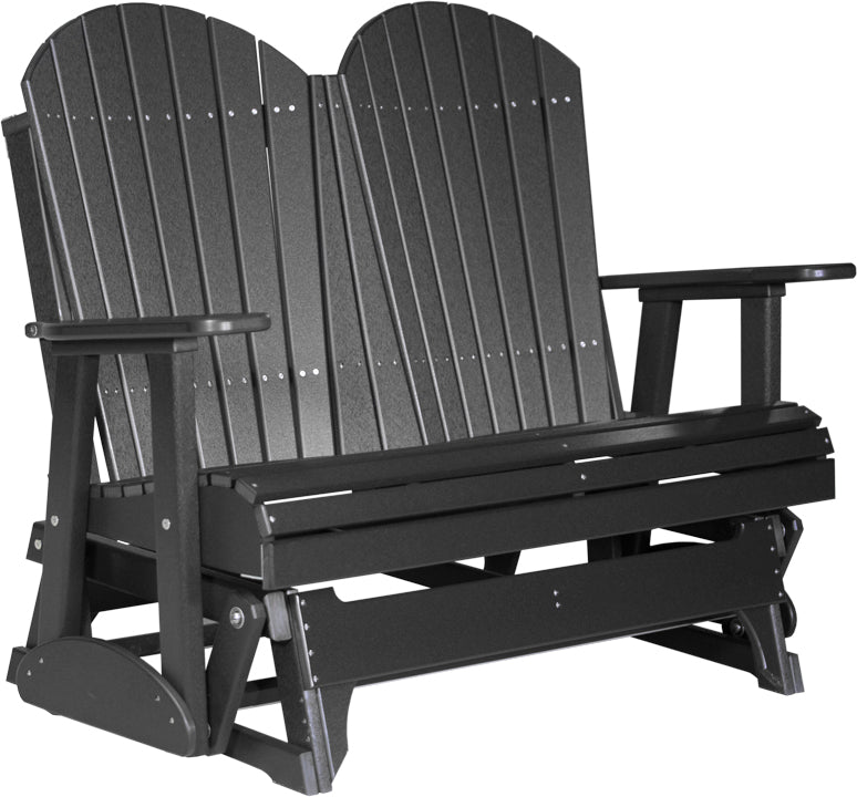 LuxCraft 4-Foot Adirondack Glider Chair - Outdoor Patio Swing for Garden, Porch & Backyard Relaxation