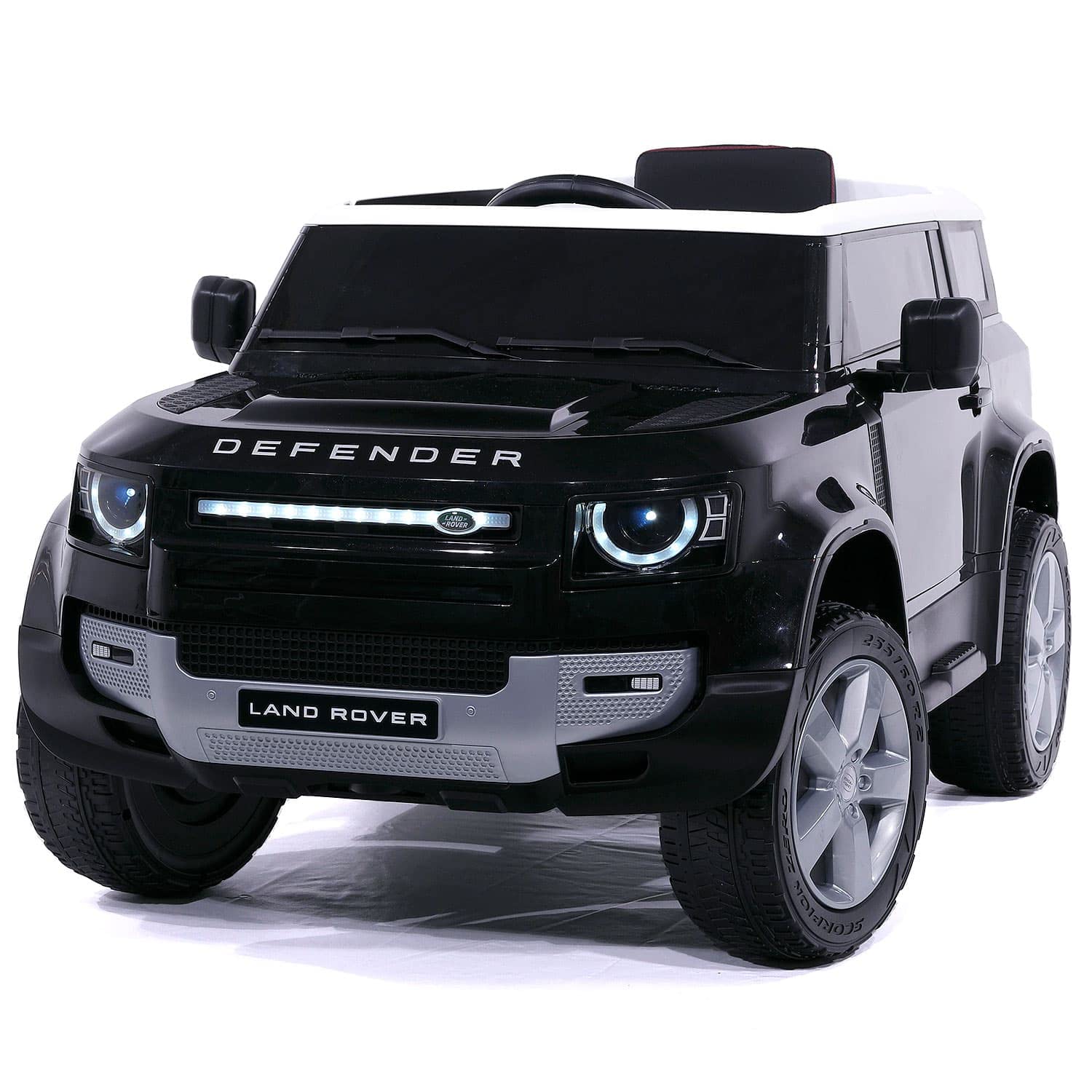 Modern Kids Land Rover Defender 12V Electric Ride-On Car with Remote Control, MP3/USB Music Player, Leather Seat & LED Lights - Black | Off-Road Adventure Toy for Boys & Girls | Perfect for Outdoor Play, Birthday Gifts & Backyard Fun