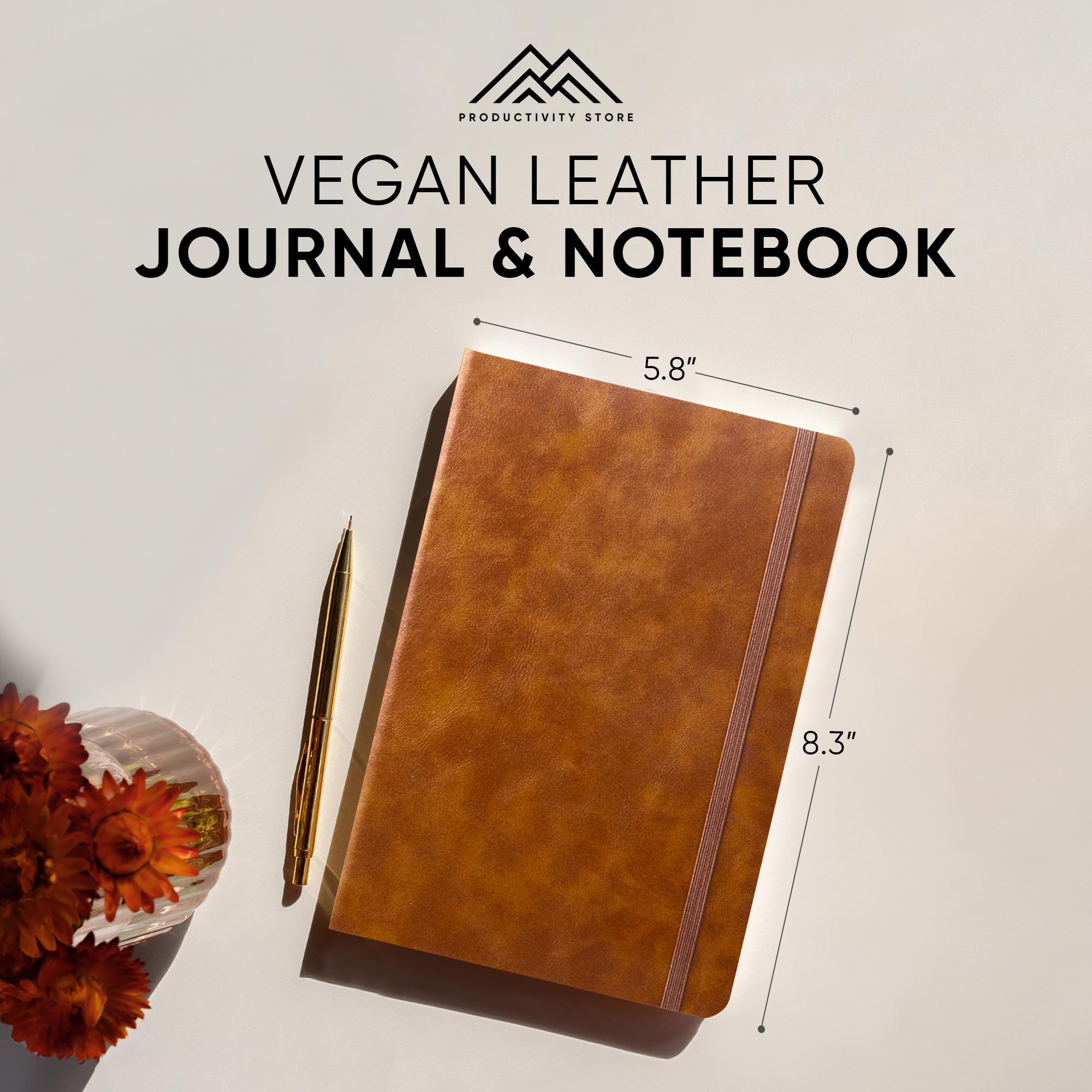 Premium Vegan Leather Notebook & Journal - A5 5