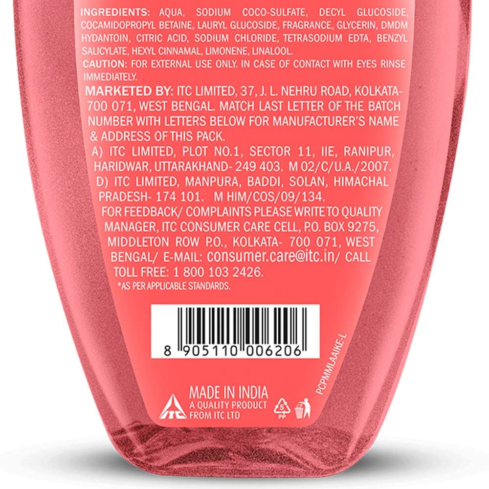 Fiama Happy Naturals Body Wash Shower Gel - 250ml Plum Blossom & Ylang Scent - 97% Natural Ingredients for Women & Men - Gentle on Sensitive Skin - Refreshing Daily Shower Experience