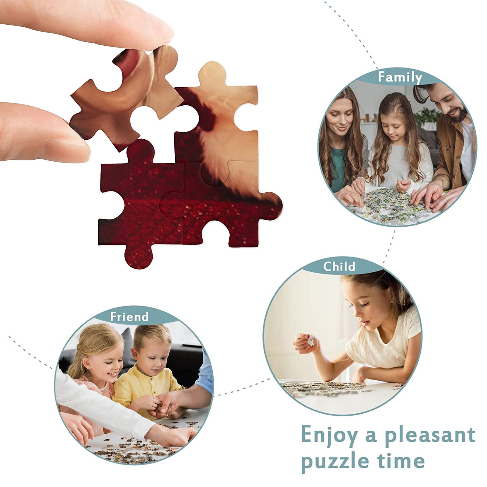 Custom Photo Jigsaw Puzzle - 300/500/1000 Pieces Personalized Puzzle for Adults & Kids | Unique Gift for Wedding, Graduation, Family Game Night & Home Decor