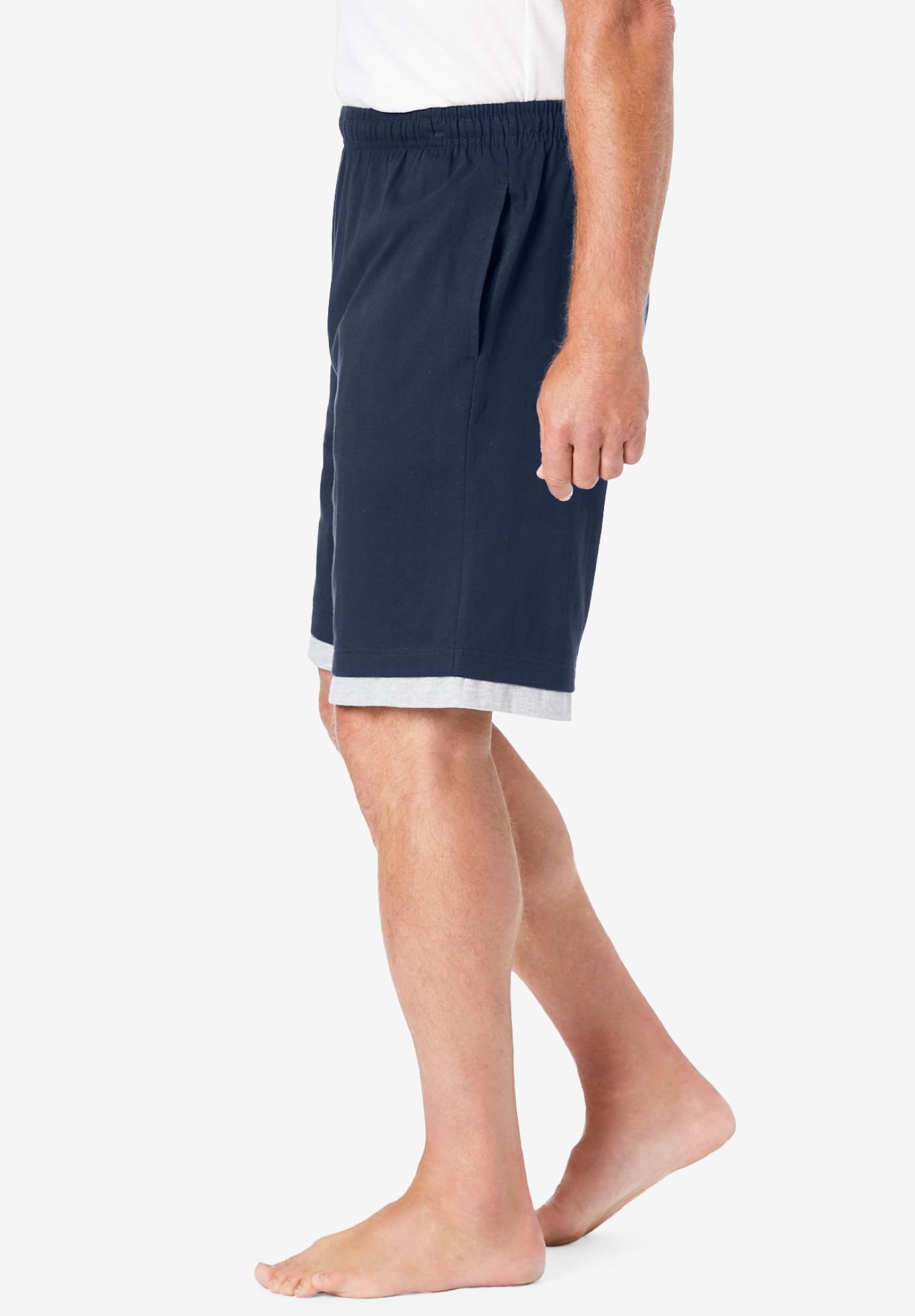 **KingSize Men's Big & Tall Lightweight Jersey Shorts – Comfortable Hang-Down Design for Casual Wear, Lounge & Summer Outfits**