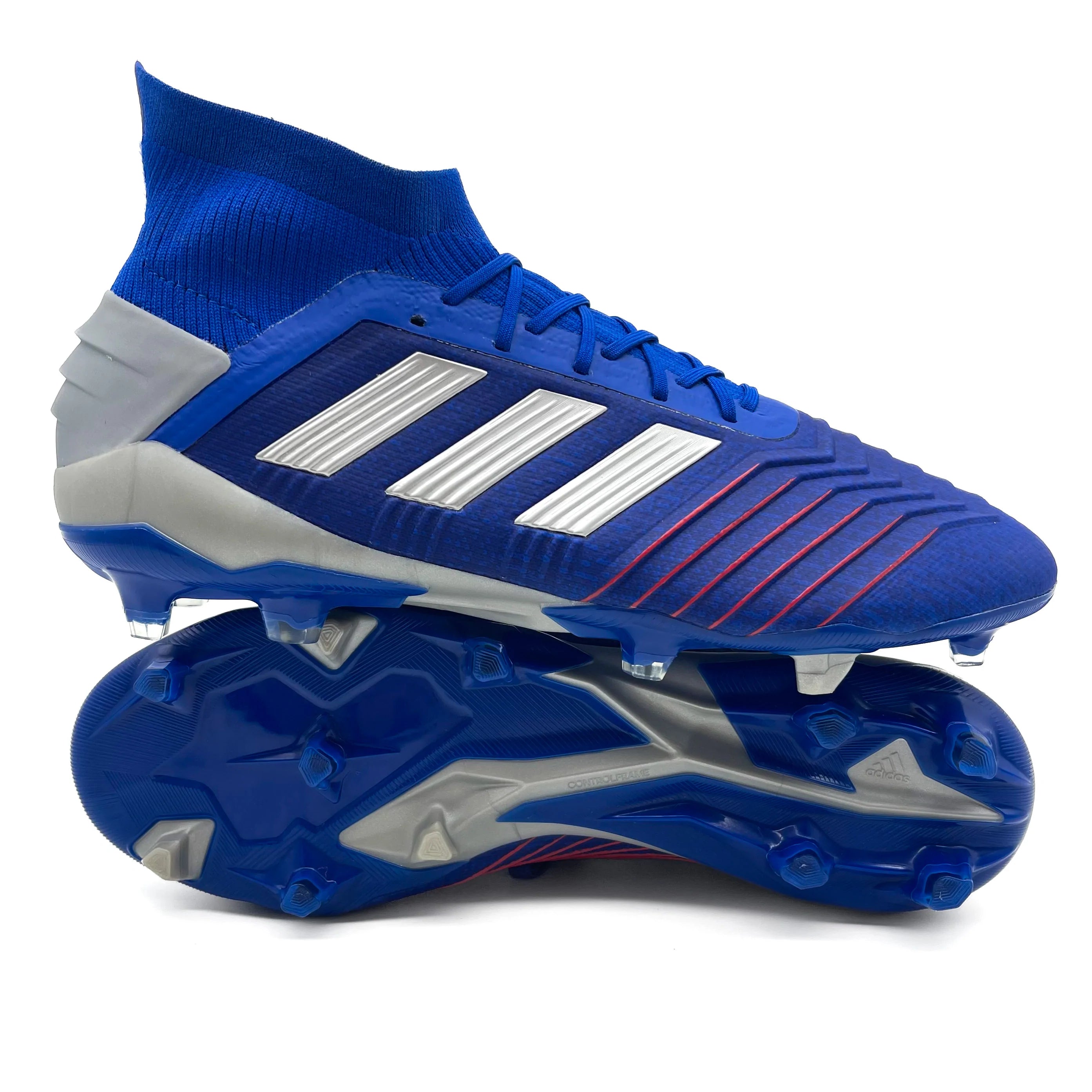 Adidas Predator 19.1 FG Soccer Cleats - Bold Blue Football Shoes for Men | Firm Ground (FG) Studs for Outdoor Matches & Training Sessions