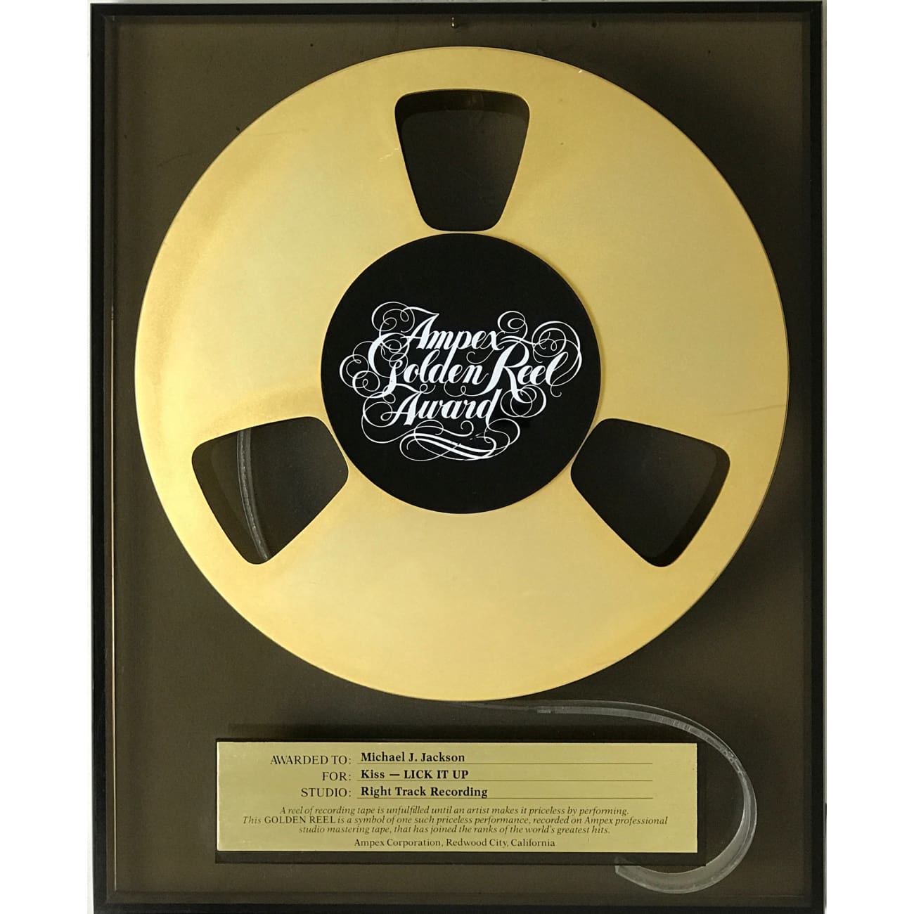 KISS Lick It Up Album - Limited Edition Ampex Golden Reel Award Winner - Perfect for Music Collectors & Rock Fans - Great for Home Display & Music Memorabilia Collections