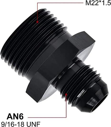EVIL ENERGY AN Male Flare to Male Metric Fitting Adapter - High-Quality Aluminum Alloy Fuel Line Connector for Automotive, Racing & Performance Upgrades - Perfect for Fuel Systems, Oil Lines & Hydraulic Applications