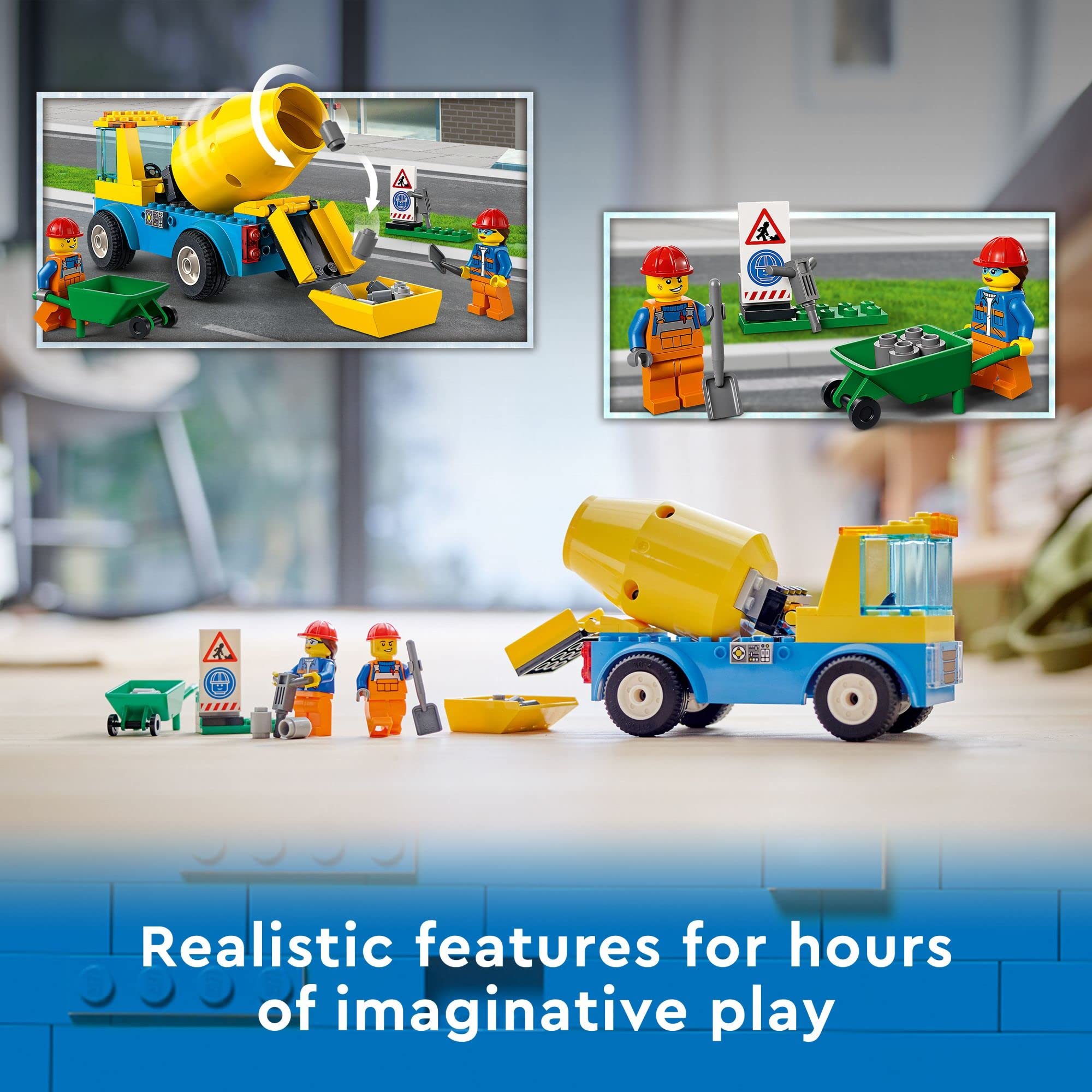 LEGO City Great Vehicles Cement Mixer Truck 60325 Building Toy Set - 85 Pieces STEM Learning Construction Toy for Kids Ages 4+ | Perfect for Preschoolers, Boys & Girls | Creative Play, Birthday Gifts & Educational Activities