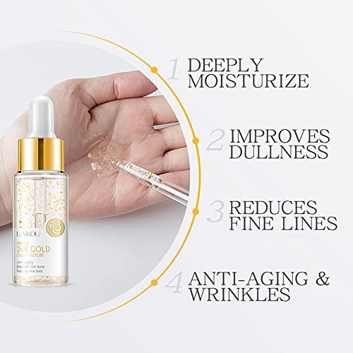Best Face Serum for Glowing Skin - Anti-Aging & Hydrating Vitamin C Serum with Hyaluronic Acid - Perfect for Daily Skincare Routine & Nighttime Use