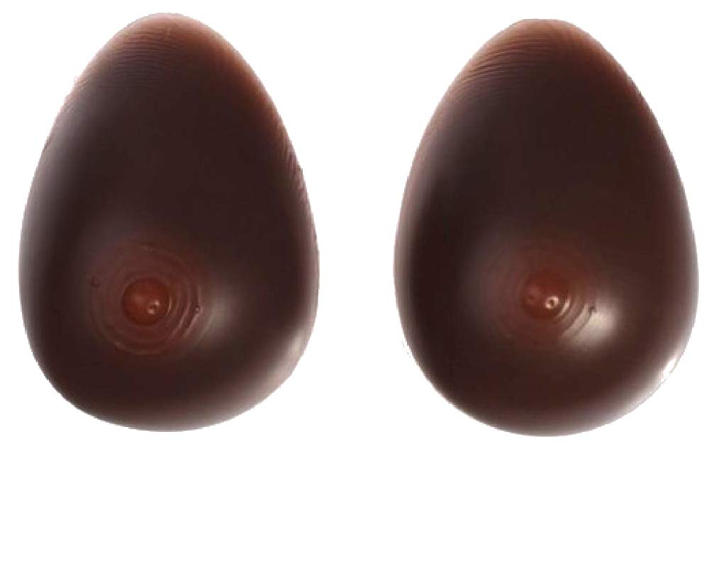 Envy Milk Chocolate Brown Silicone Breast Forms for Mastectomy & Crossdressing - Size 7XL (13) - Natural Look & Comfortable Wear for Daily Use, Cosplay, and Special Occasions
