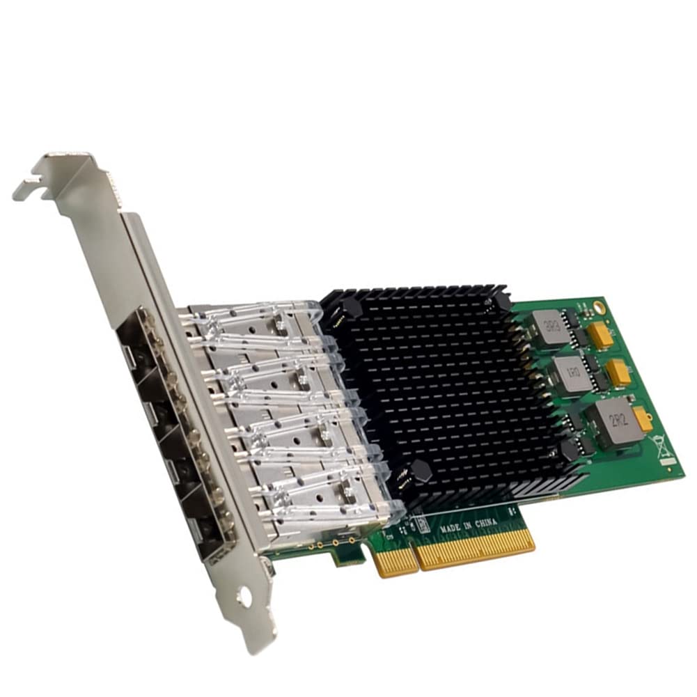 CALIBAN PCIe X8 BCM57840 4-Port 10G SFP+ Server Network Card - High-Speed Ethernet Adapter for Data Centers, Cloud Computing & Enterprise Networking