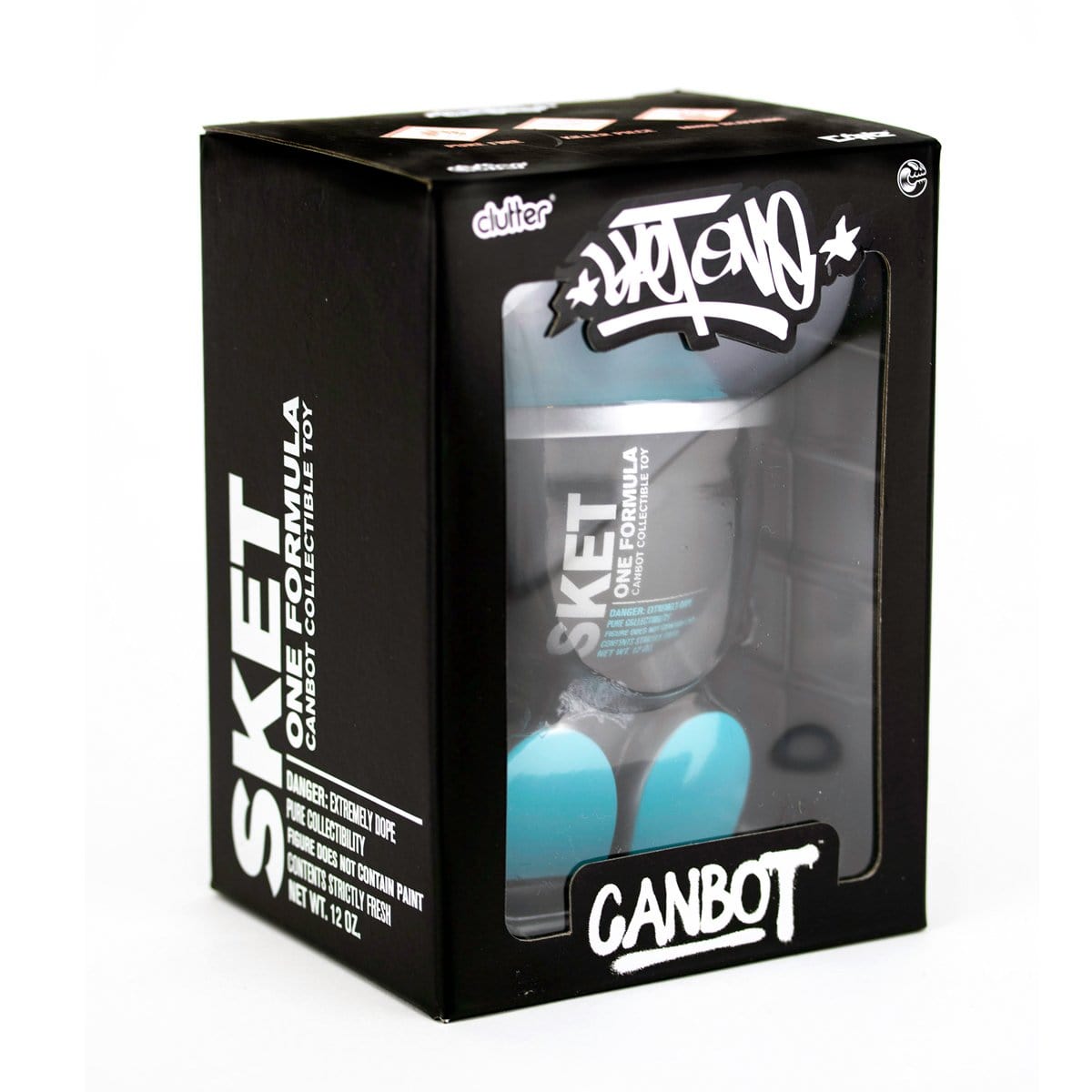 Sket One Cyan Formula Canbot by Clutter - Premium Collectible Street Art Toy for Home & Office Decor - Perfect for Urban Art Lovers and Collectors