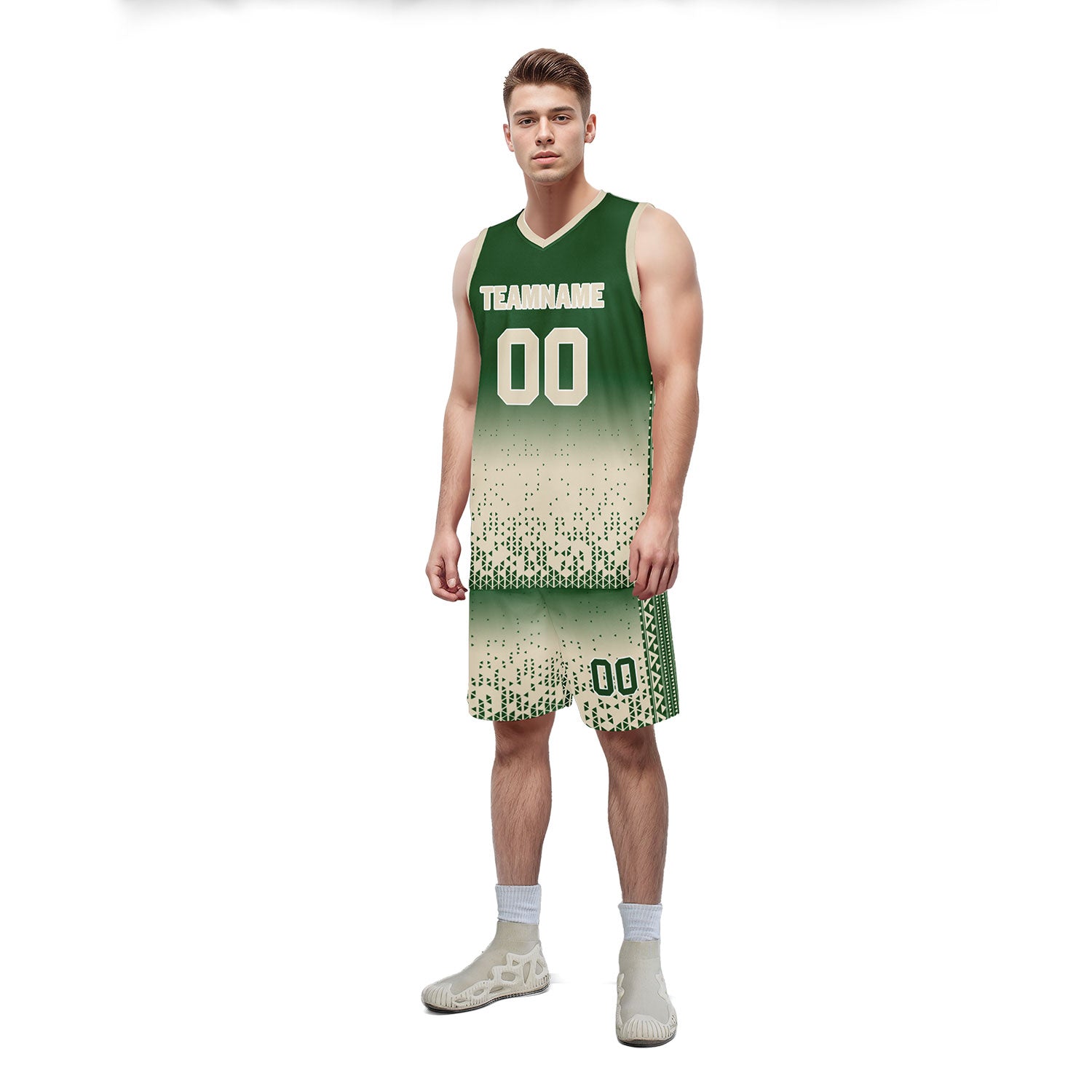 Custom Green Yellow Fade Basketball Jersey - Breathable Sports Uniform for Men & Women - Perfect for Games, Training, and Team Events (Style: BBJ01 D020102 Size 7)