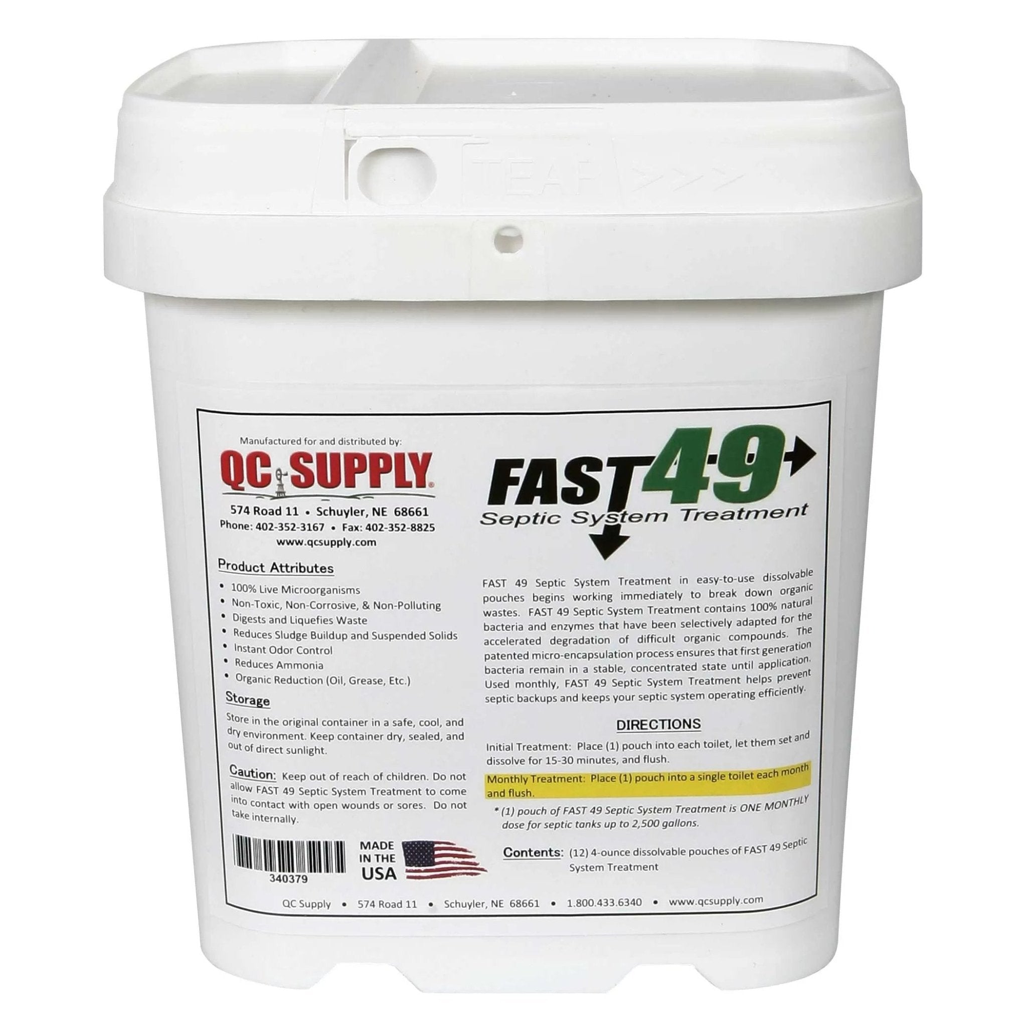 Fast-Acting 49-Pound Septic System Treatment - Eliminates Odors & Breaks Down Waste - Ideal for Home, RV & Boat Septic Tanks