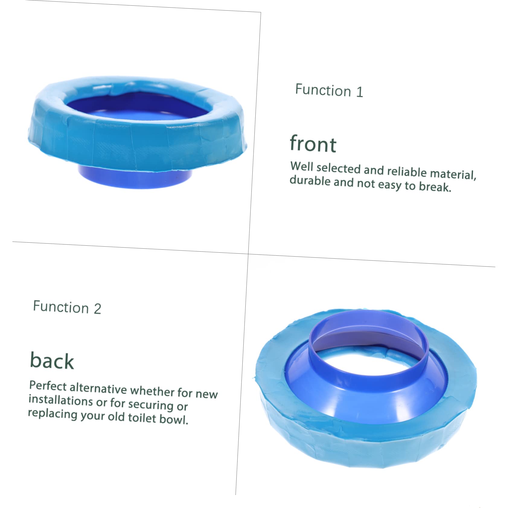 Gadpiparty 3-Pack Waxless Toilet Seal Rings - Leakproof Toilet Gasket with Sturdy Construction, Easy Installation for Bathroom & Plumbing Repairs | Perfect for Home Renovation & DIY Projects