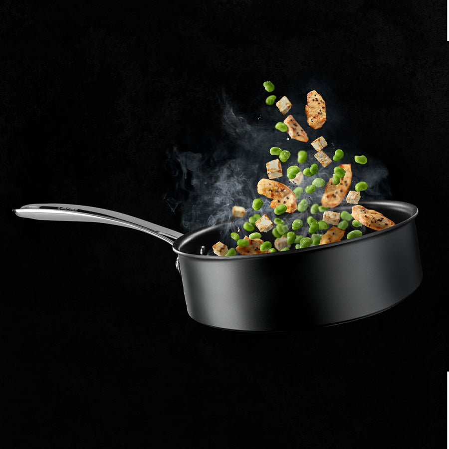 Tefal Unlimited Premium Non-Stick Induction Saute Pan 24cm with Lid - Professional Cookware for Home Chefs, Perfect for Searing, Frying & Sauteing Vegetables, Meat & Fish