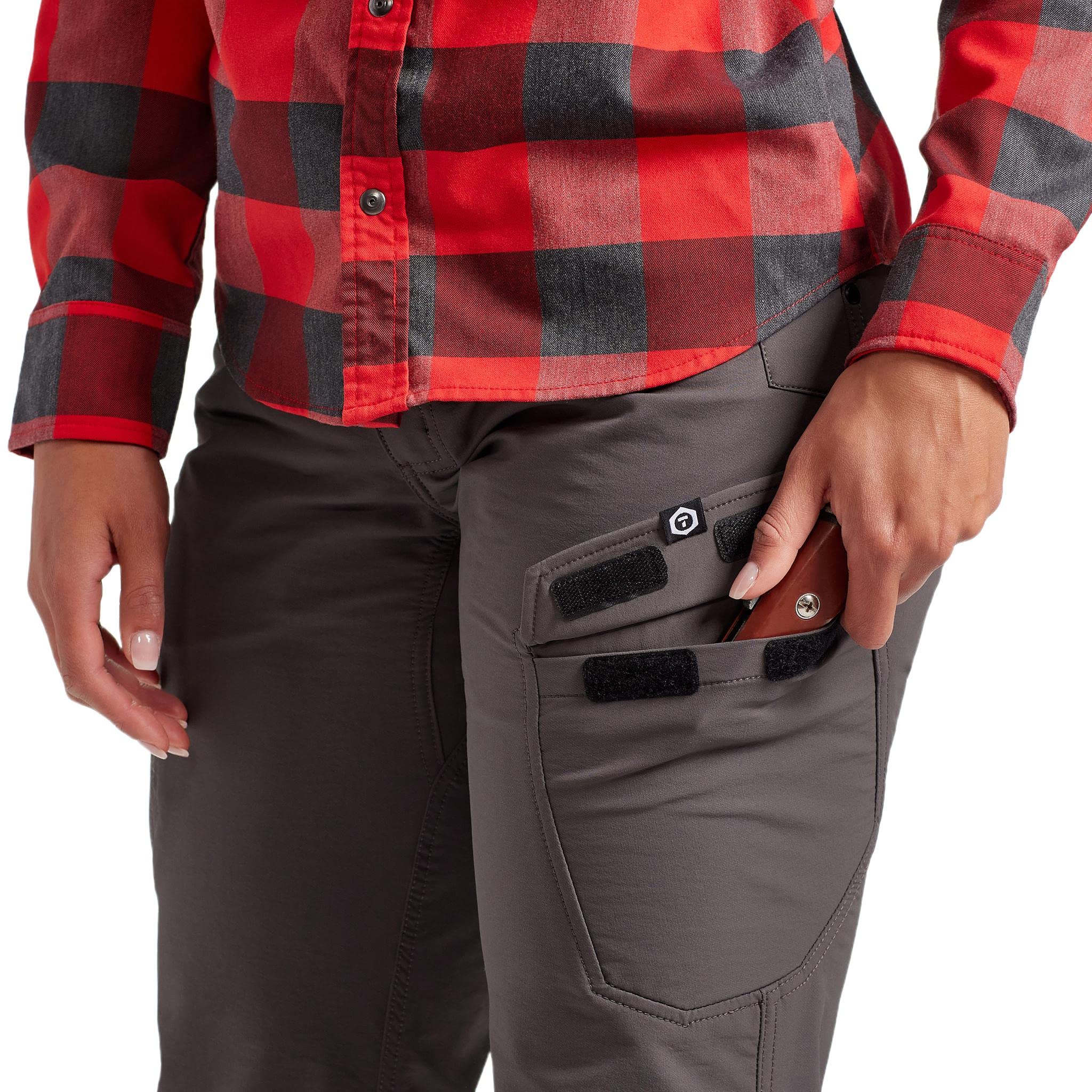 TRUEWERK Women's Workwear Pants - T1 WerkPants - Relaxed Fit, Lightweight, Moisture Wicking Cargo Pants with 4-Way Stretch for Construction, Landscaping & Outdoor Work