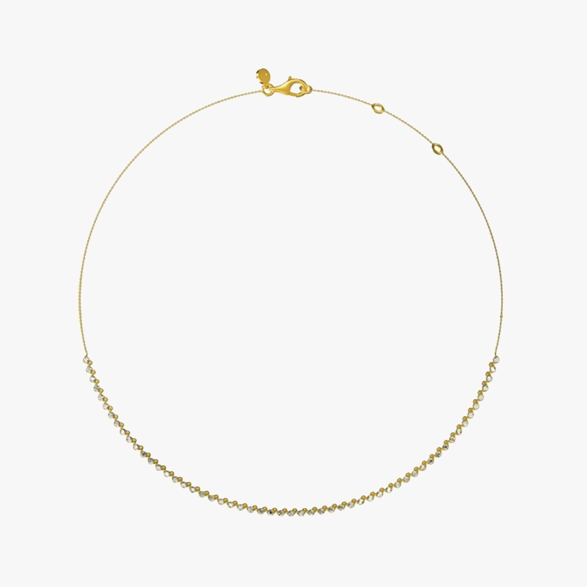 Diamond-Encrusted Choker Necklace - Elegant & Sparkling Jewelry for Women | Perfect for Parties, Weddings & Special Occasions