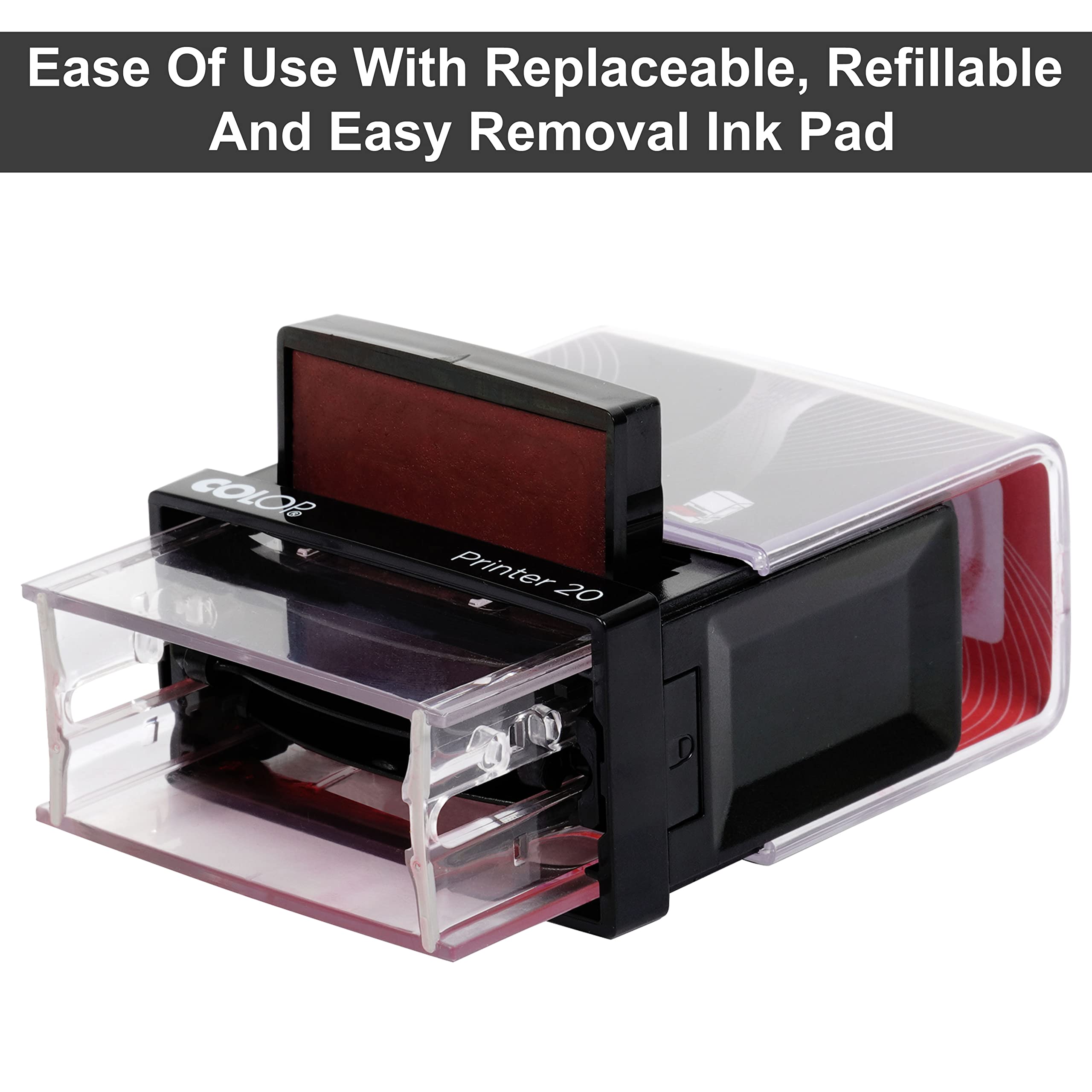 Custom Self-Inking Rubber Stamp with Black Ink - Personalized Office Stamp for Documents, Certificates & Business Use - Colop Brand Stamper for Professional & Home Office Needs