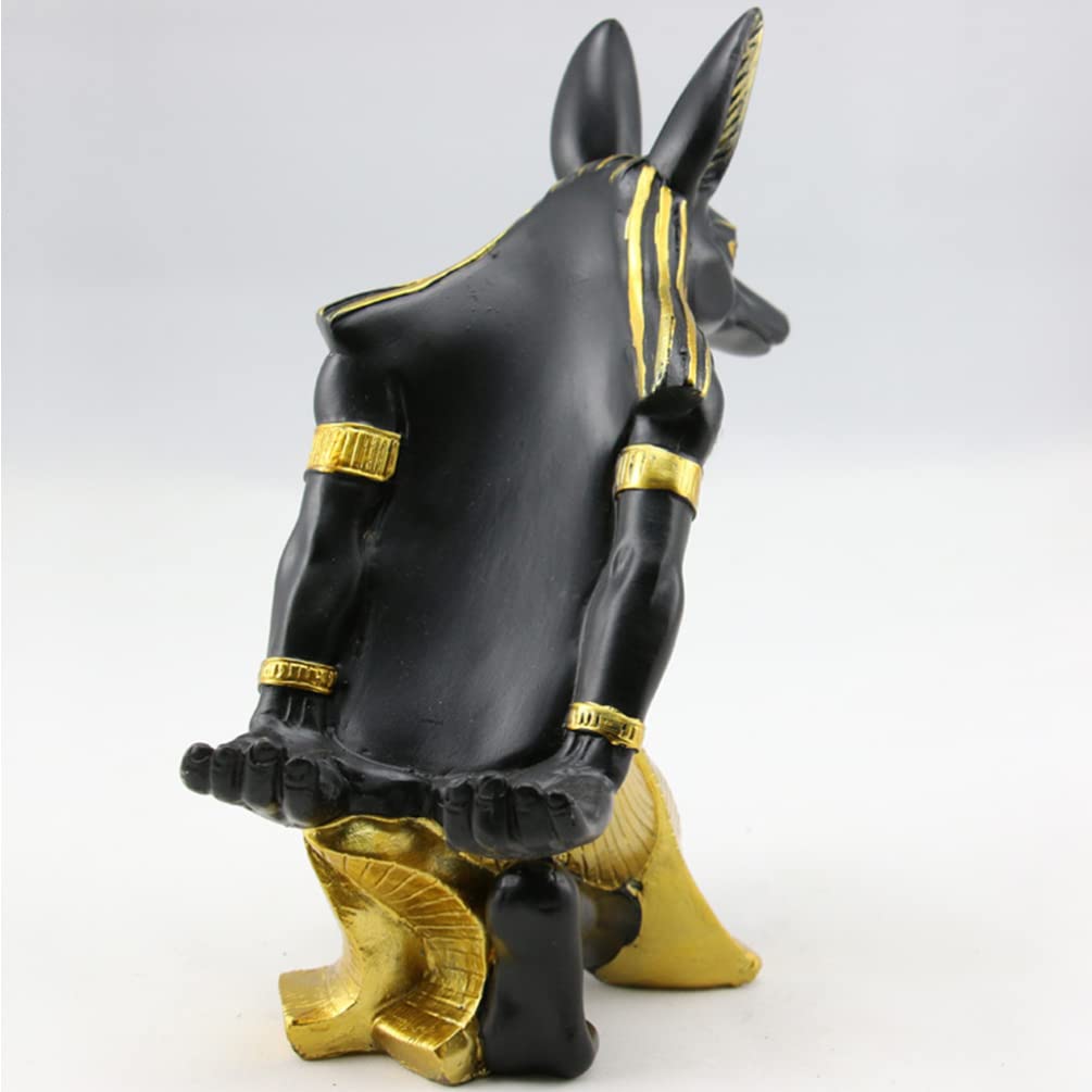 ULTNICE 2-Piece Anubis Resin Wine Rack Set - Decorative Wine Stand Holder for Kitchen, Bar & Dining Room Storage - Unique Egyptian God Wine Bottle Display for Home Decor