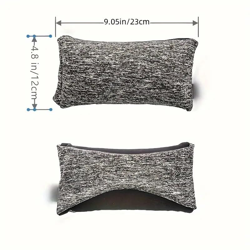 2-in-1 Travel Pillow with Eye Mask for Sleeping | Comfortable Neck Support Pillow for Airplane, Car & Train Travel | Perfect Travel Accessories for Long Flights & Road Trips - Grey | Ideal for Business Travelers & Vacationers