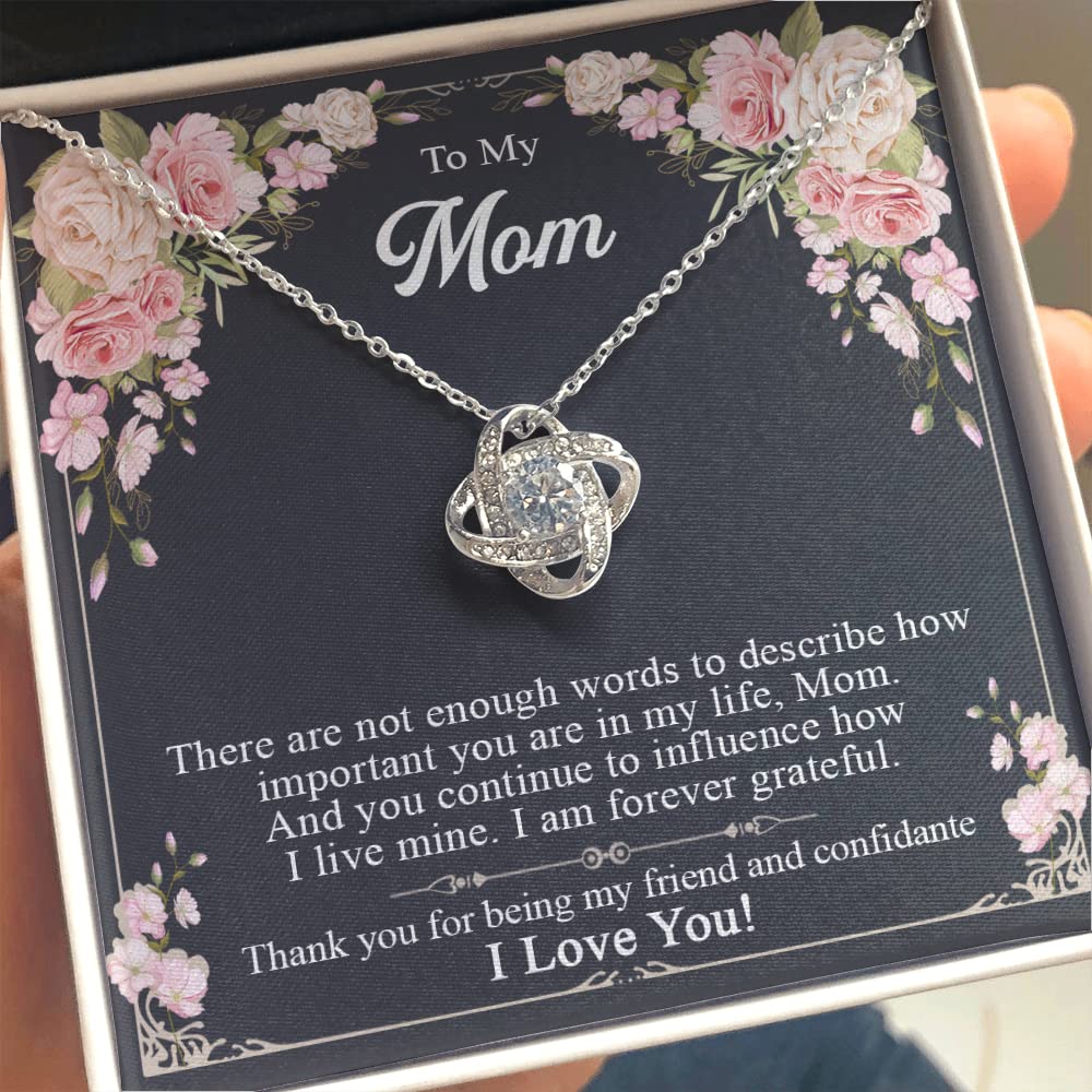 Personalized 'To My Mom' Necklace - Heartfelt Birthday & Valentine's Gift for Mother - Custom Mom Jewelry with Gift Box - Perfect for Mother's Day, Christmas & Special Occasions