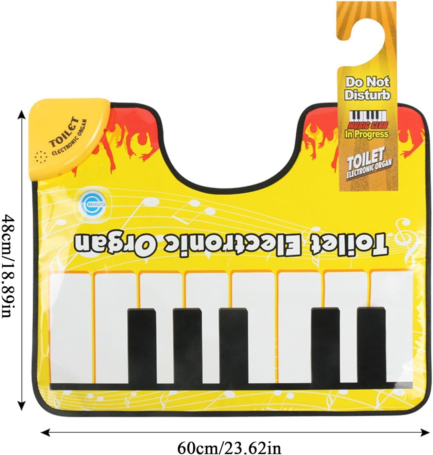 Funny Toilet Piano Sound Rug - Creative Bathroom Novelty Mat with Music for Toe Tapping - Great Gag Gift for All Ages - Perfect for Prank Gifts, Bathroom Decor & Family Entertainment