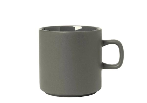 PILAR 9 oz Coffee Cups Set of 4 - Durable Ceramic Mugs for Hot & Cold Drinks - Perfect for Home, Office, or Restaurant Use