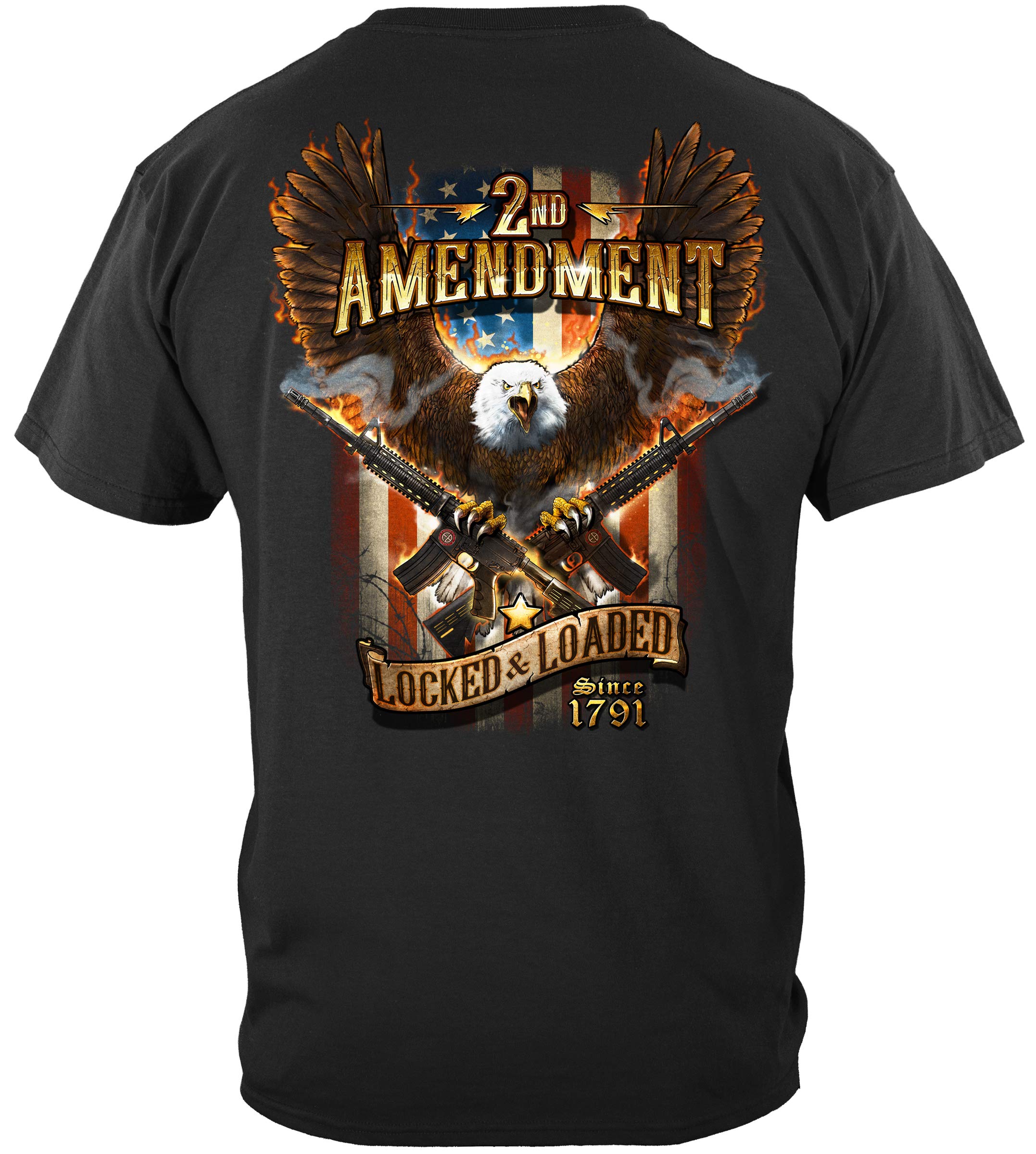 2nd Amendment T-Shirts for Men - Patriotic Gun Rights Shirt with American Flag Design | Pro 2A Apparel for Shooting Range, Hunting & Political Rallies | RN2259
