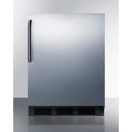 Accucold 24-Inch Wide Built-In All Refrigerator with Auto Defrost | Stainless Steel Exterior | Perfect for Kitchen, Basement, or Garage Storage (Model FF6BK7CSS)