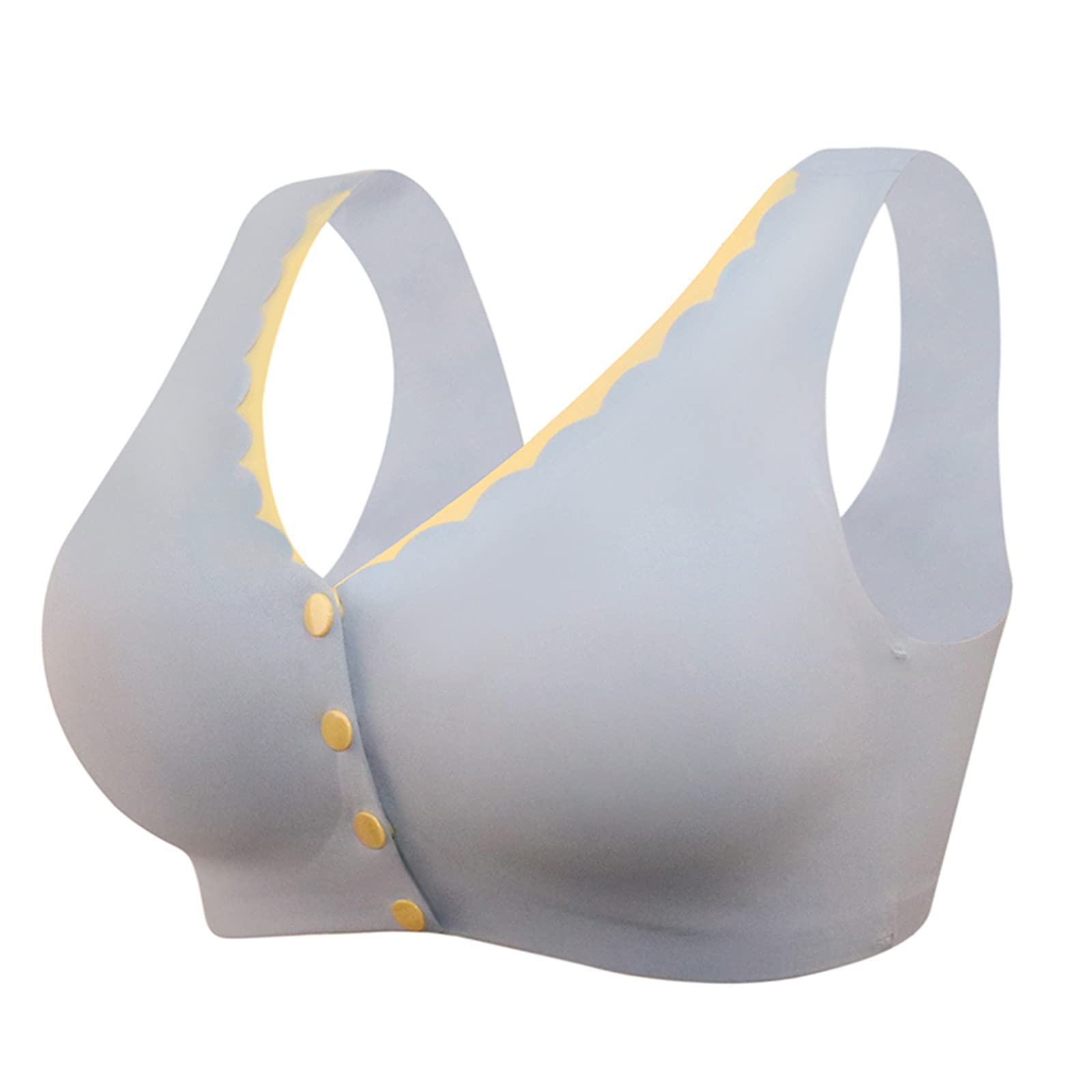 Wireless Front Closure Bras for Women - Full Coverage Padded Support Bra with Comfortable Fit for Large Bust - Perfect for Daily Wear, Workouts and Lounge