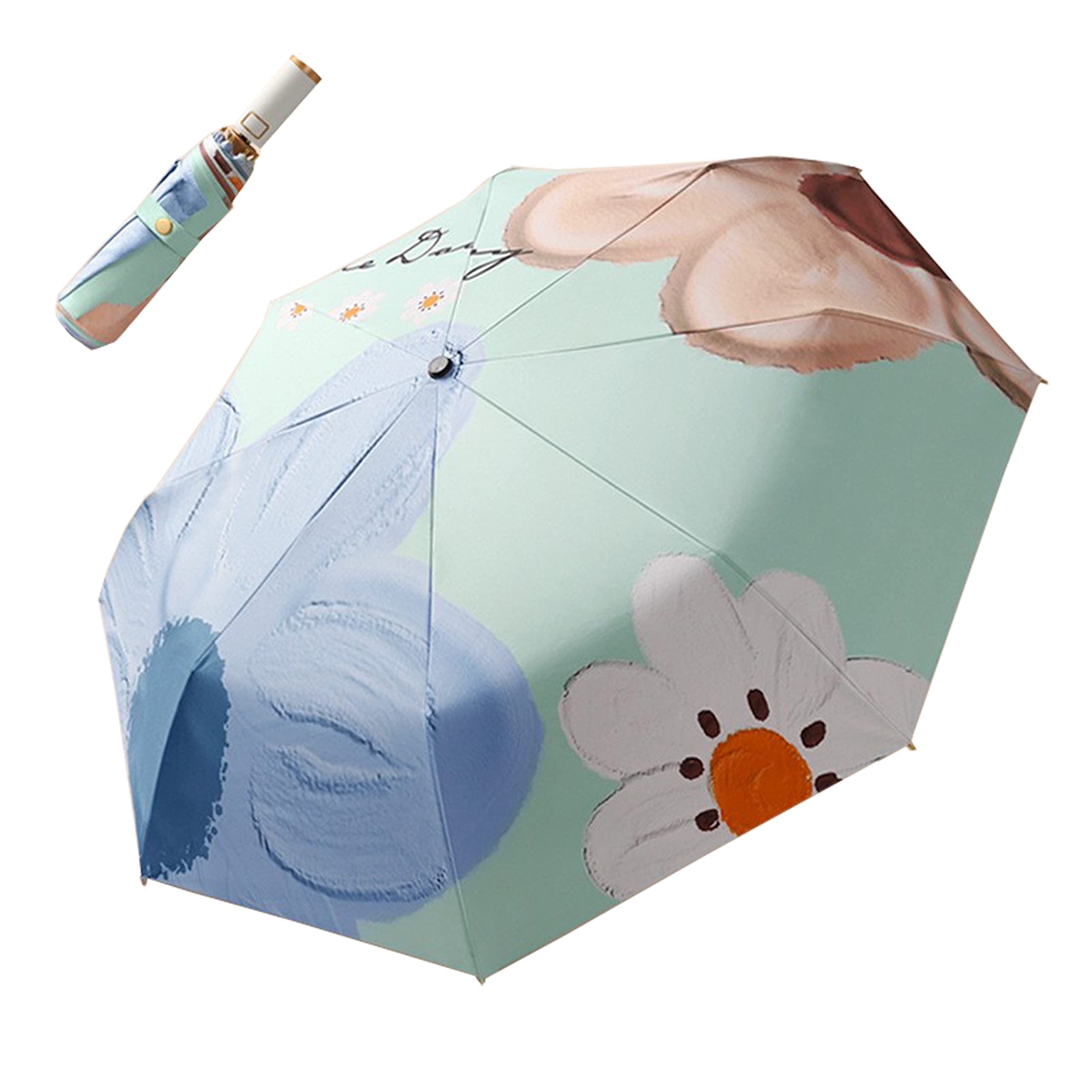 Erised's Bifrost Lightweight Compact Travel Umbrella - Auto Open/Close, 8 Ribs, UV 99% Protection, Portable Folding Design for Rain & Sun - Perfect for Backpack, Commuting, Travel, Work & Outdoor Activities (Men & Women)
