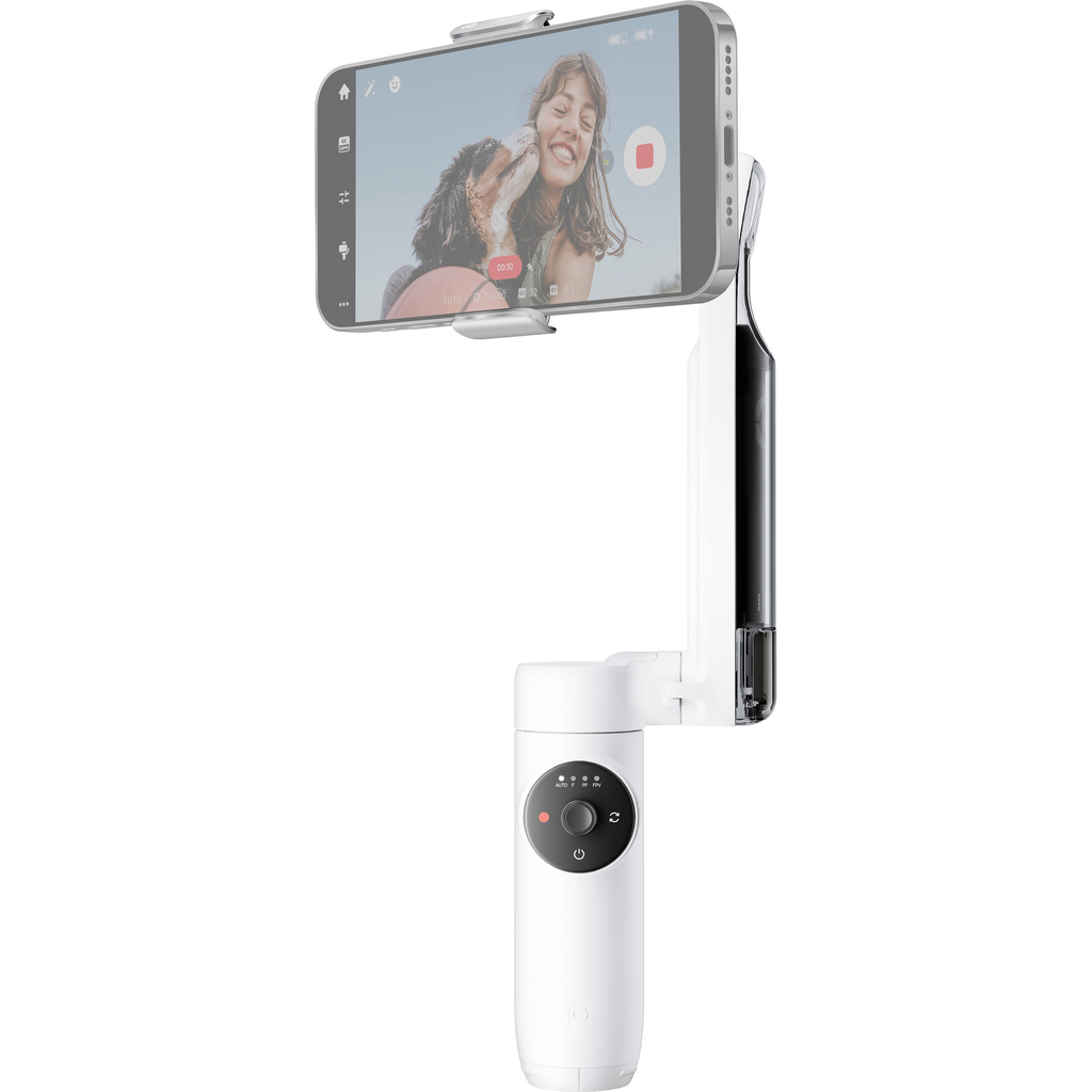 Insta360 Flow Smartphone Gimbal Stabilizer - 3-Axis Stabilization for Smooth Videos & Photos | Compact & Lightweight (White) | Perfect for Vlogging, Travel, and Social Media Content Creation