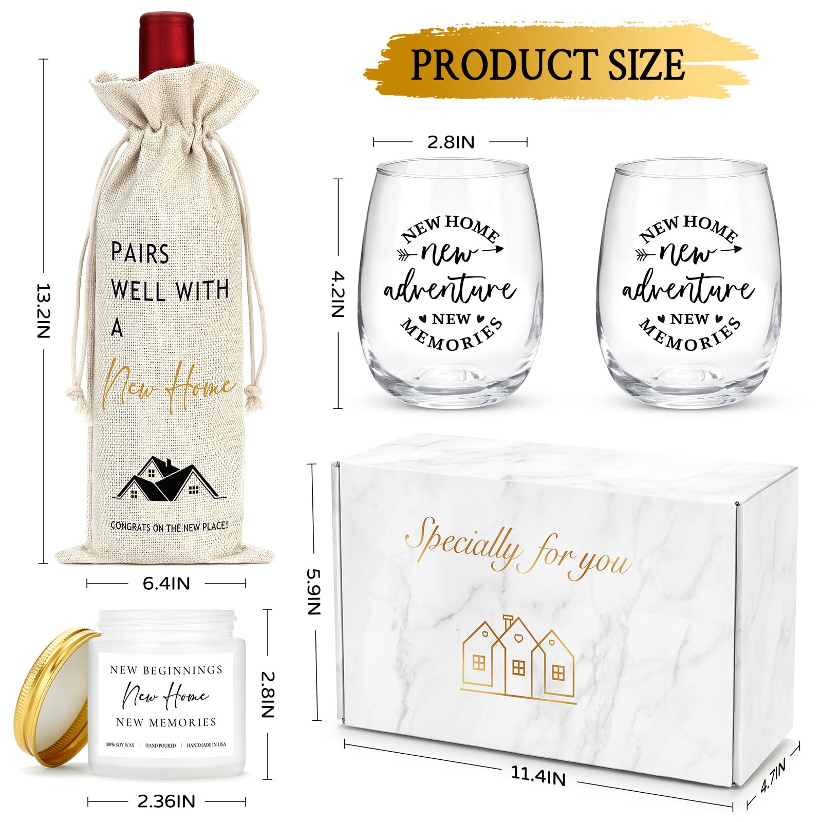 Best Housewarming Gifts for New Homeowners - Unique Home Sweet Home Gift Basket for Couples & Women | Perfect Closing Gifts for Home Buyers | Ideal for House Parties & New Home Celebrations