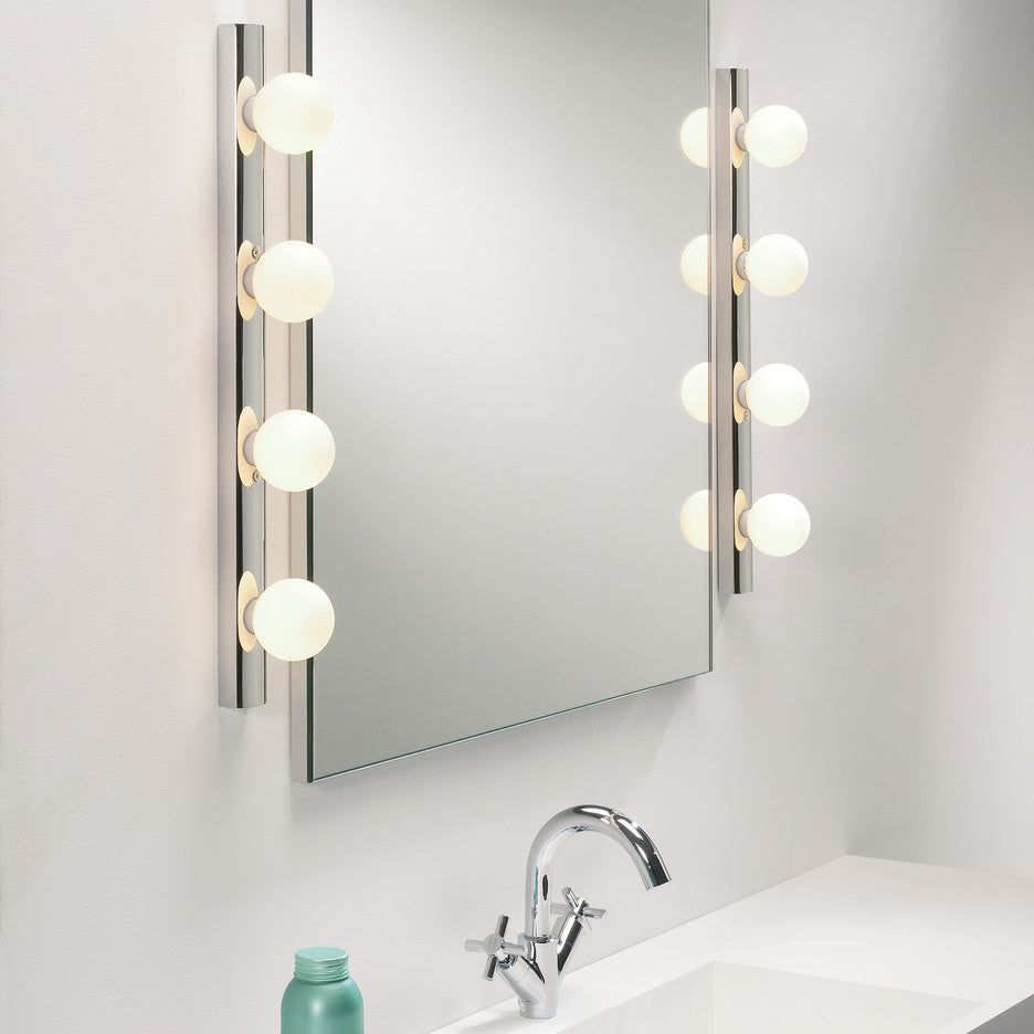 Cabaret IP44 Rated Bathroom Wall Light in Matt Black or Polished Chrome - Perfect for Modern Bathrooms, Powder Rooms and Spa Areas