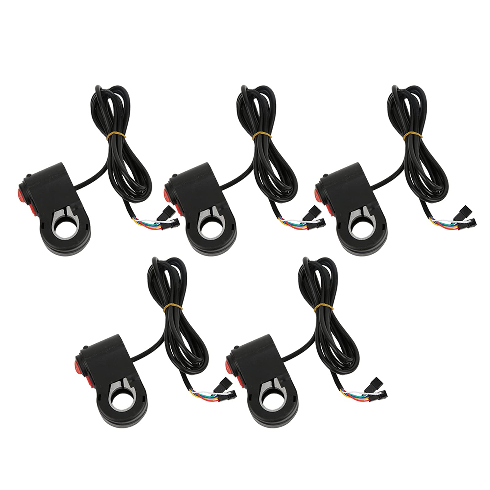Cosiki 12V-99V Electric Bike Power Switch with Digital Voltage Display - 5pcs Black Handlebar Mounted Plastic Switches for E-Bikes & Electric Vehicles - Perfect for DIY E-Bike Upgrades & Maintenance