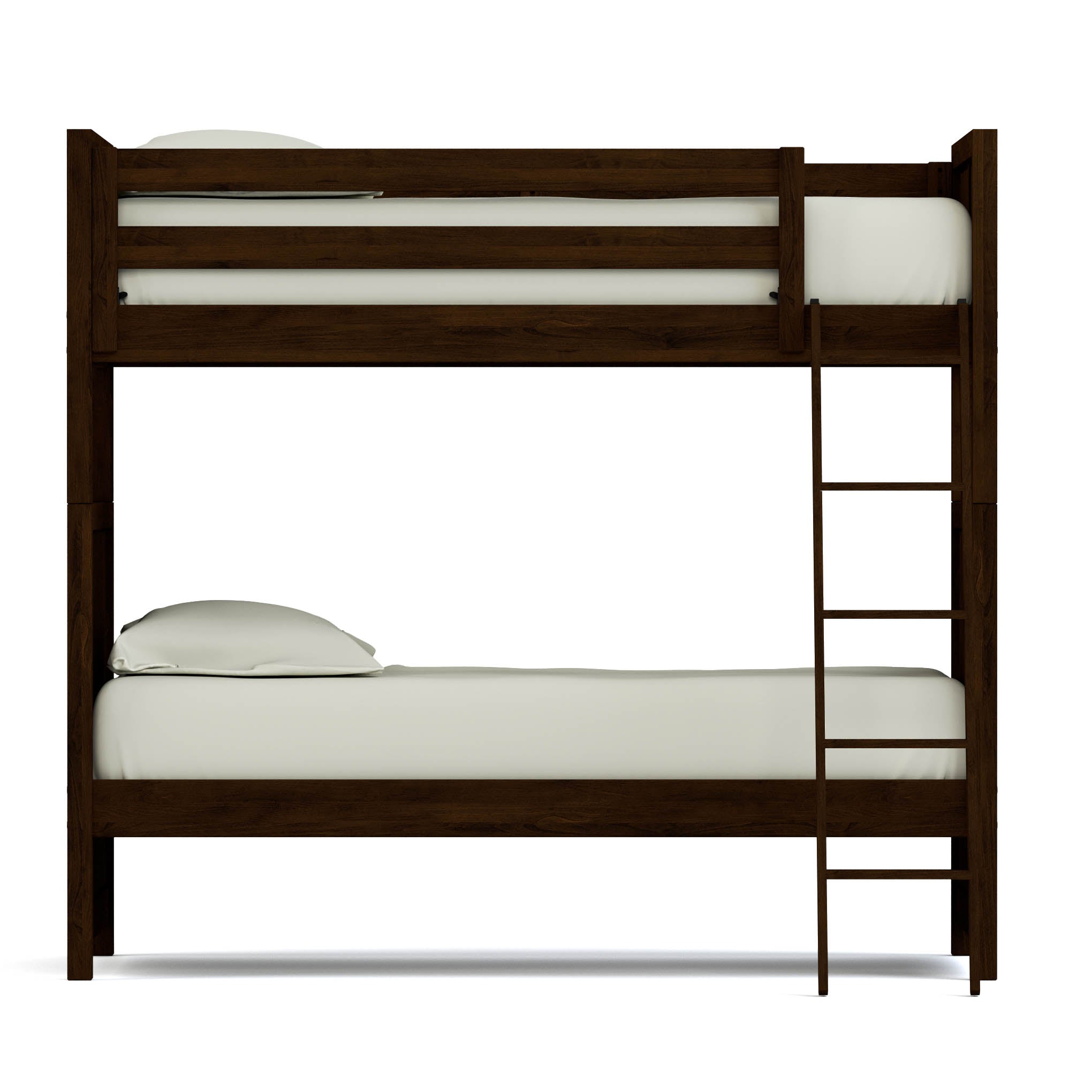 Dwyer Twin Over Twin Bunk Bed Set with Ladder & Guardrail - Sturdy Wooden Bunk Beds for Kids, Teens & Adults - Perfect for Small Bedrooms, Dorms & Guest Rooms