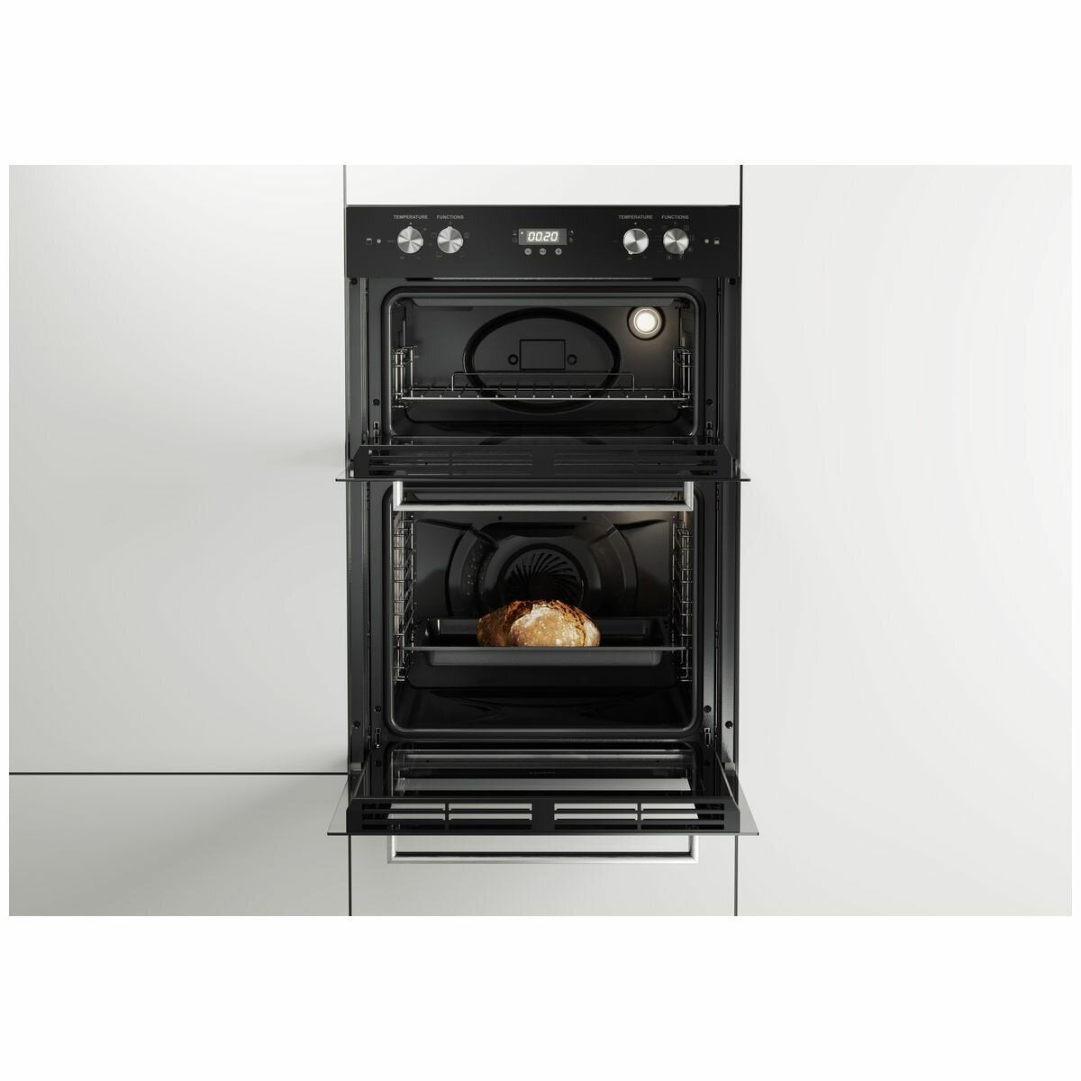 Haier 60cm Double Oven HWO60B7EX2 - Built-in Electric Oven with Convection Cooking for Baking, Roasting & Entertaining | Perfect for Kitchens, Restaurants & Home Chefs
