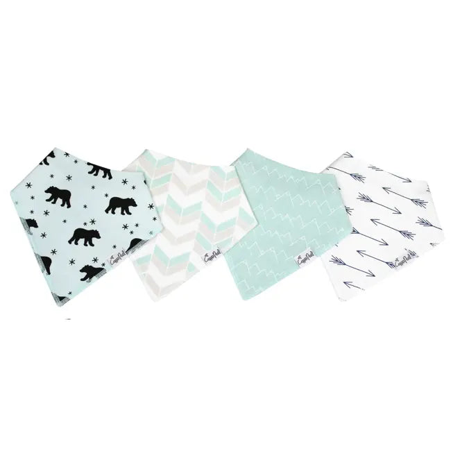 Copper Pearl Baby Bandana Bibs 4-Pack - Soft & Absorbent Drool Bibs for Boys & Girls - Perfect for Feeding, Teething, and Everyday Use