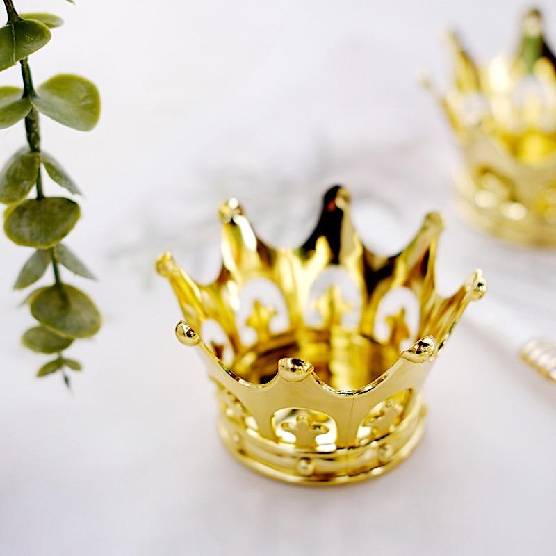 12-Piece Mini Crown Favor Holders Set - Perfect for Birthday Parties, Baby Showers & Royal-Themed Events