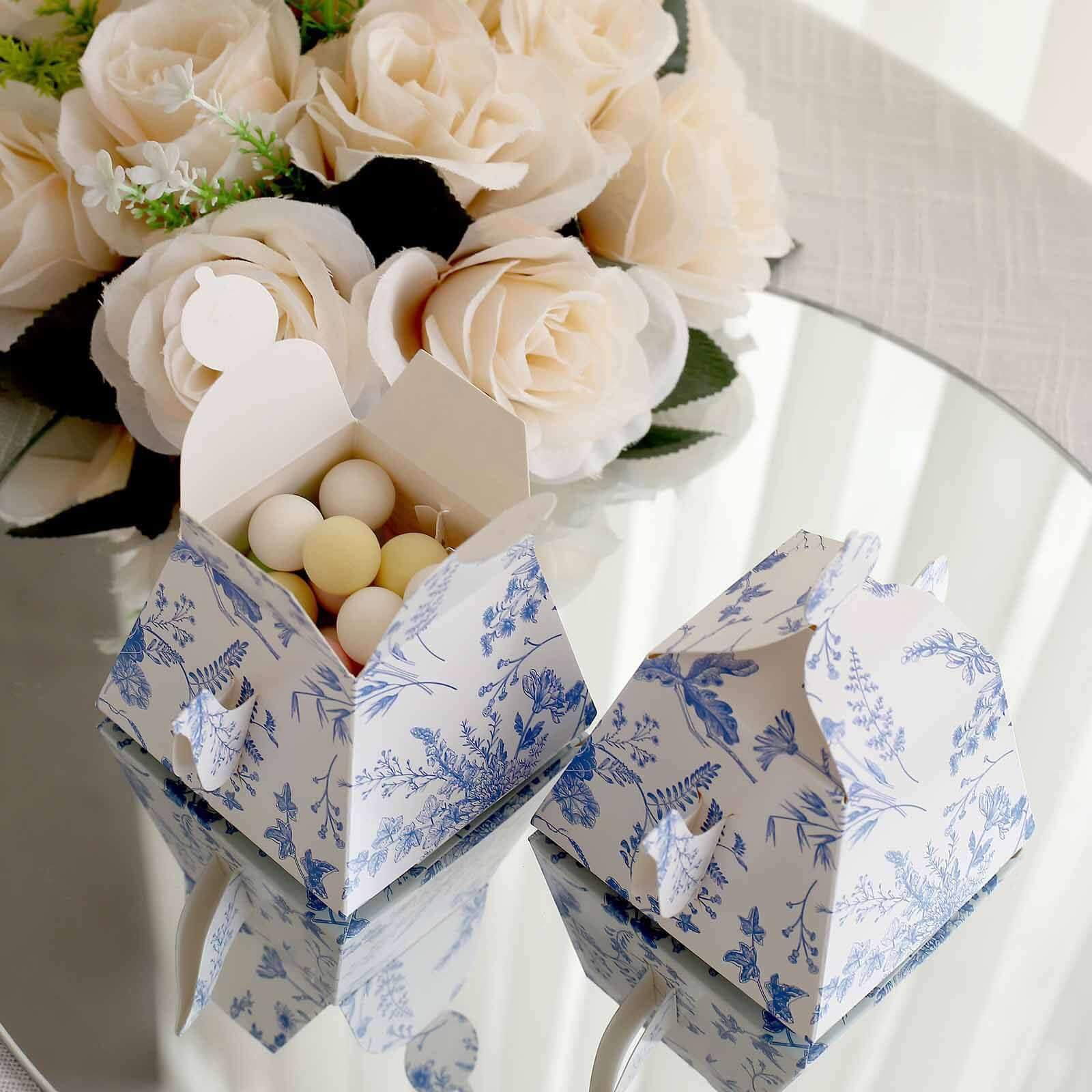 Efavormart 25 Pack Mini Teapot Gift Boxes - Floral Print for Tea Party Favors