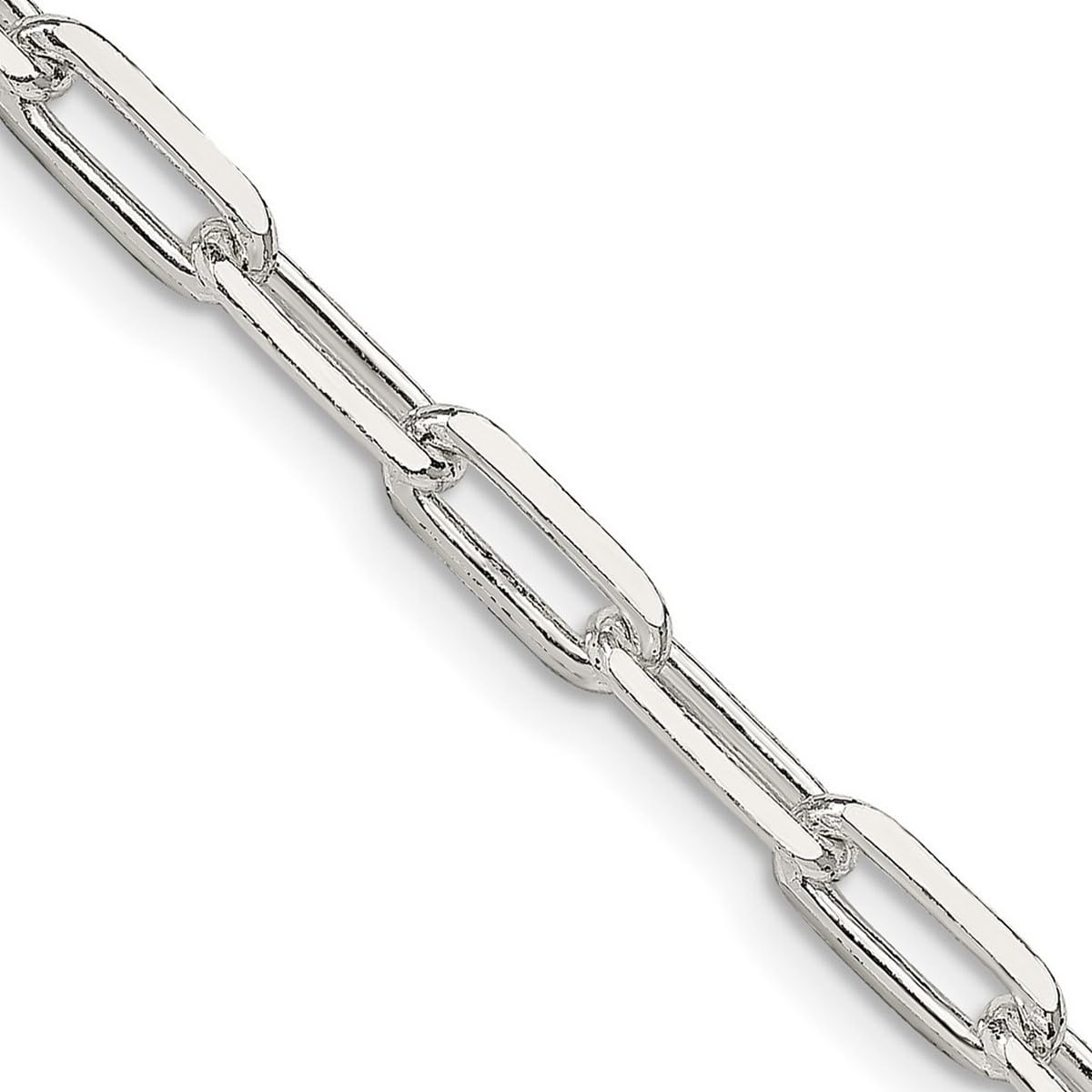 925 Sterling Silver 4.25mm Fancy Link Chain Necklace for Women & Men - Polished Solid Lobster Claw Clasp Jewelry - Perfect for Everyday Wear, Gifts & Special Occasions