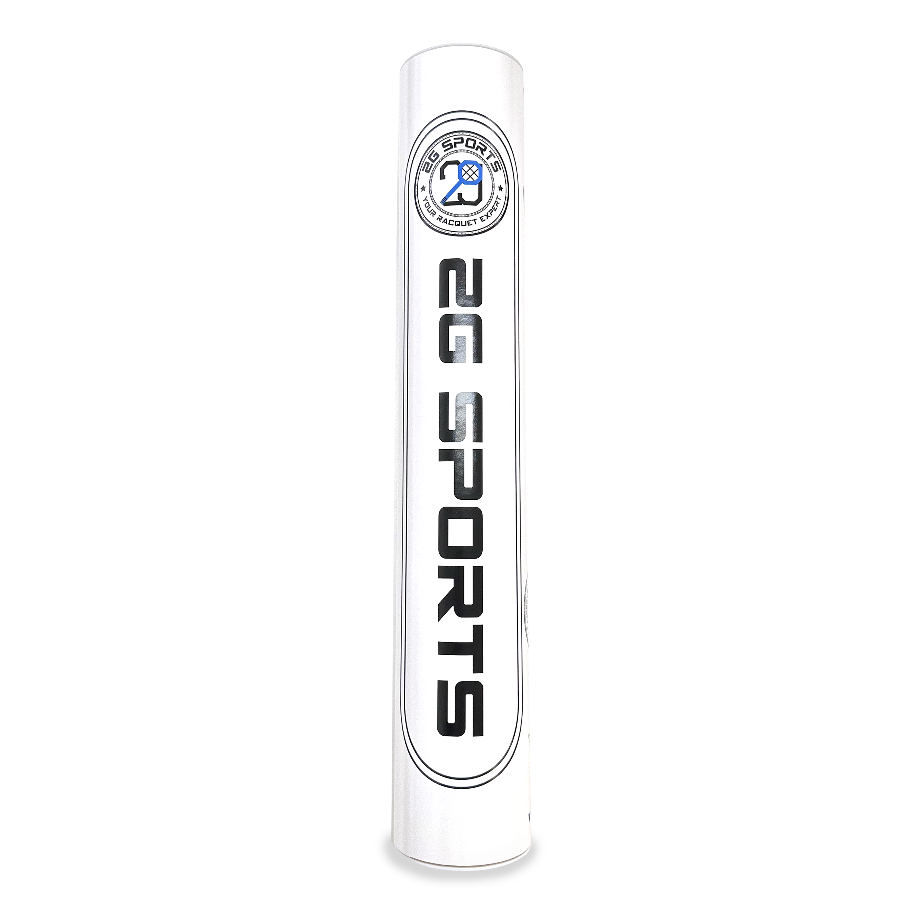 2G SPORTS Premium White Label Badminton Feather Shuttlecocks - 12 Pack Tube for Professional Training & Tournament Play