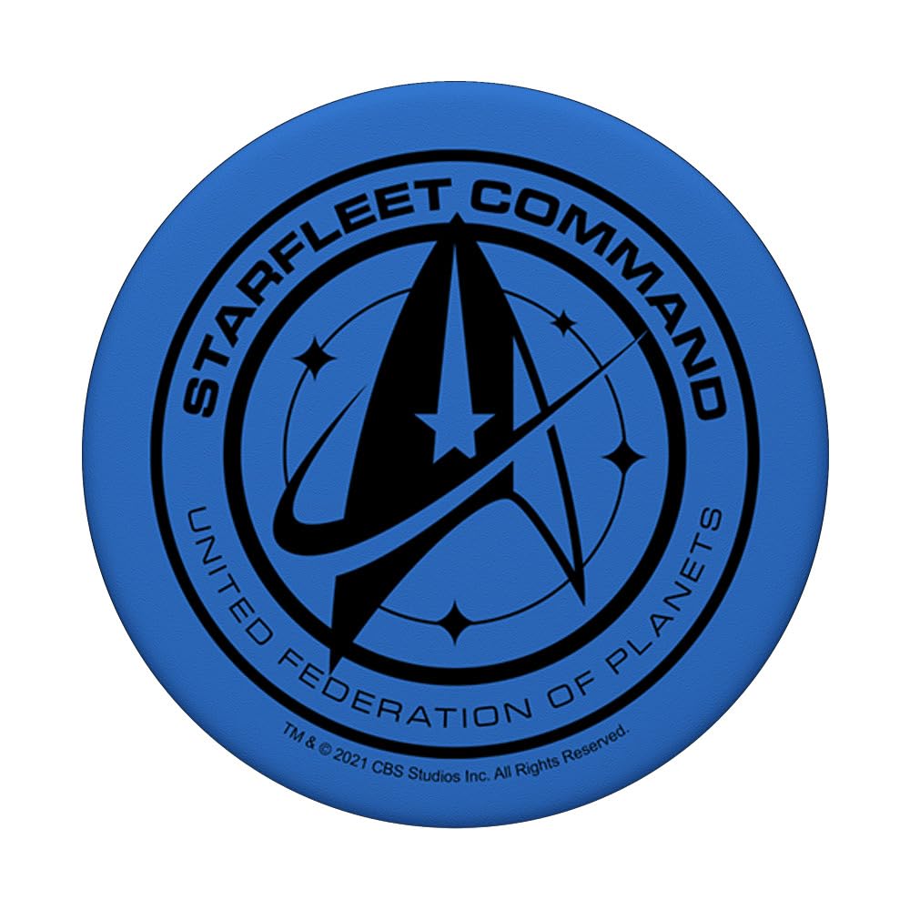 Star Trek Discovery United Federation of Planets Blue Badge PopSockets Standard PopGrip - Swappable Phone Grip & Stand for Phones, Tablets, and Cases | Perfect for Trekkies, Collectors, and Sci-Fi Fans