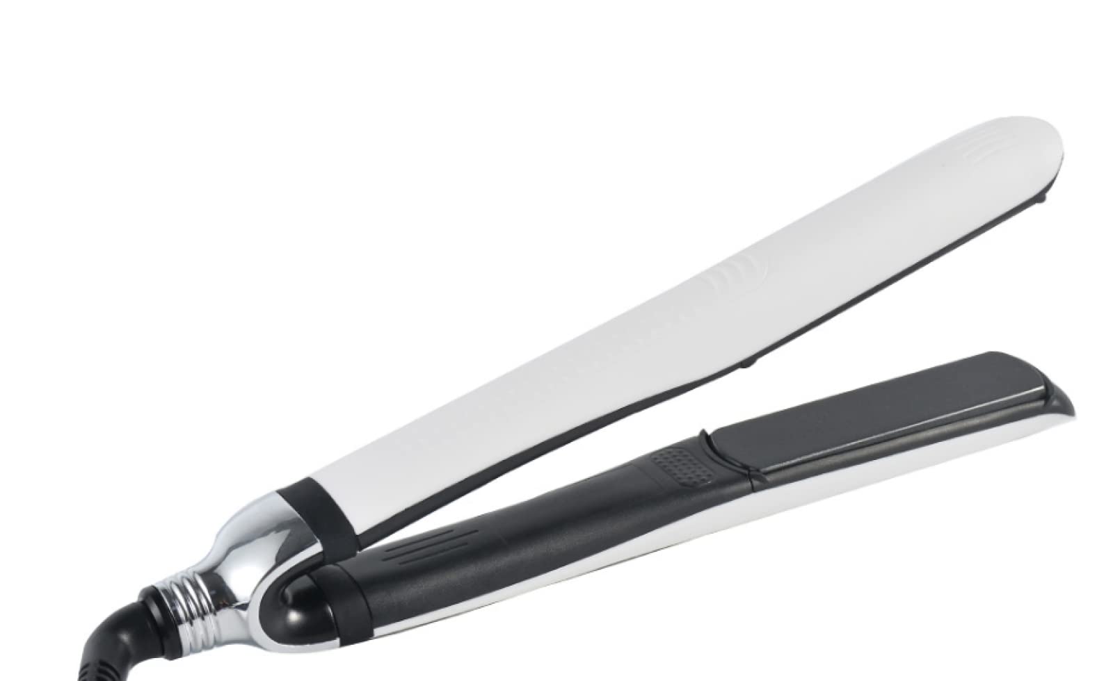 185°F Constant Temperature Hair Straightener for Women - Dual-Purpose Straightening & Curling Iron with Floating Ceramic Plates (White) - Perfect for Salon-Quality Styling at Home, Travel & Daily Use