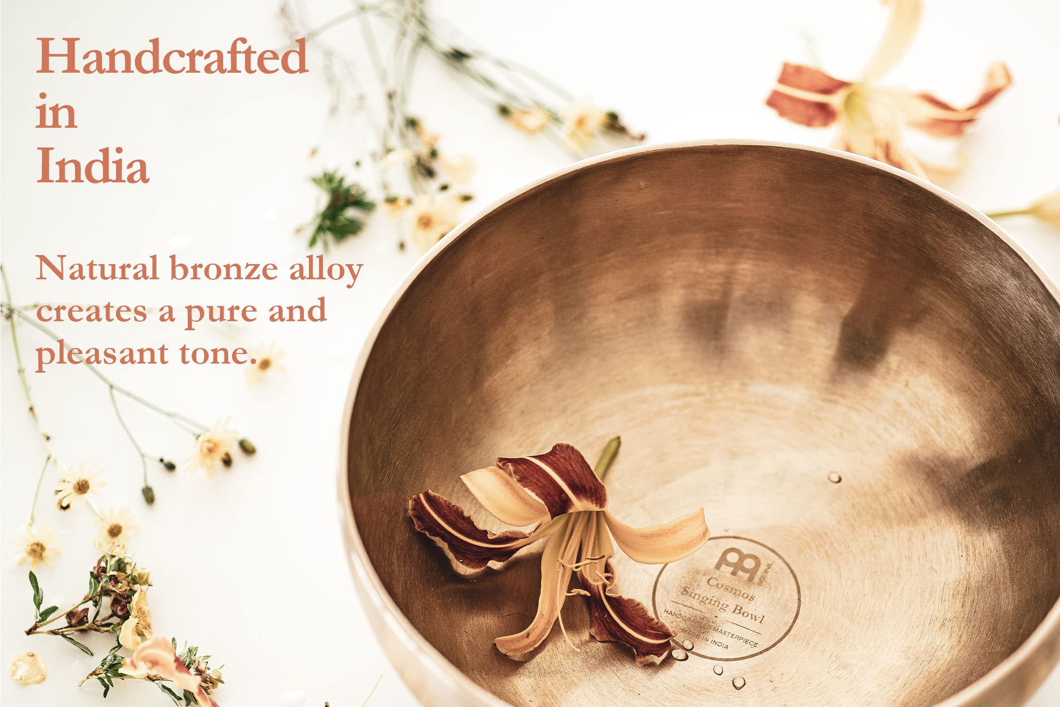 Bronze Singing Bowl with Felt Ring & Cover - Cosmos Series | Handcrafted in India | Perfect for Meditation, Yoga & Sound Healing Therapy | 2-Year Warranty | Ideal for Home Relaxation, Spa Sessions & Mindfulness Practices